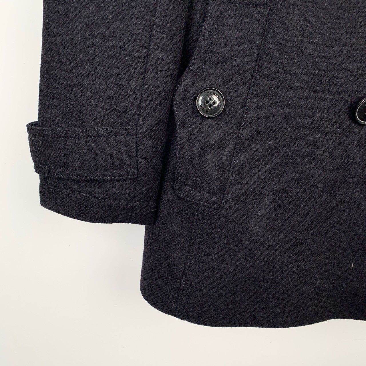 Burberry Burberry Black Wool-Cashmere Blend Trench Coat (Size S) Size S / US 4 / IT 40 - 4 Thumbnail