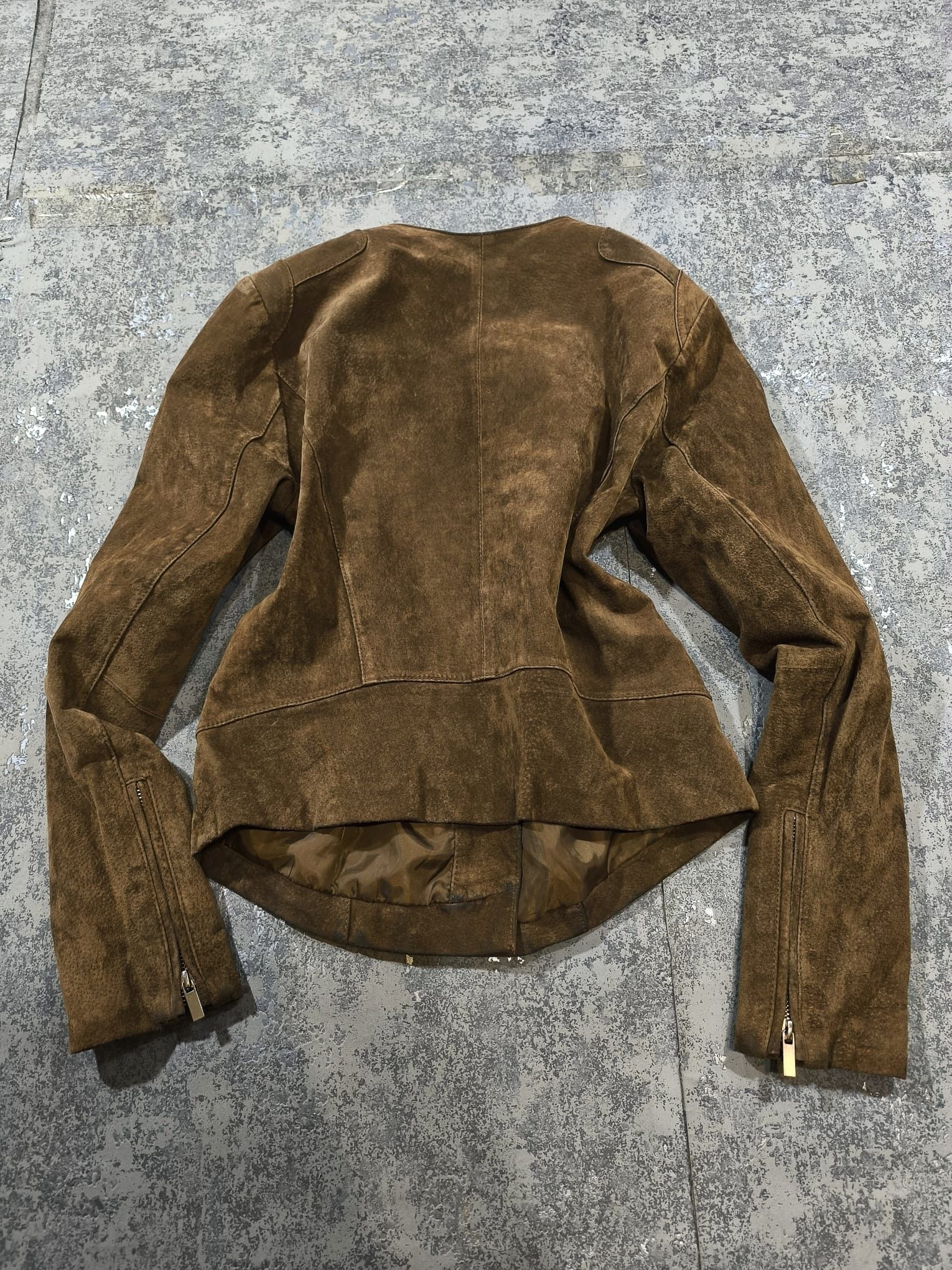 Hysteric Glamour SUEDE LEATHER CROP MOTO BIKER GIRL JACKET Size M / US 6-8 / IT 42-44 - 9 Thumbnail