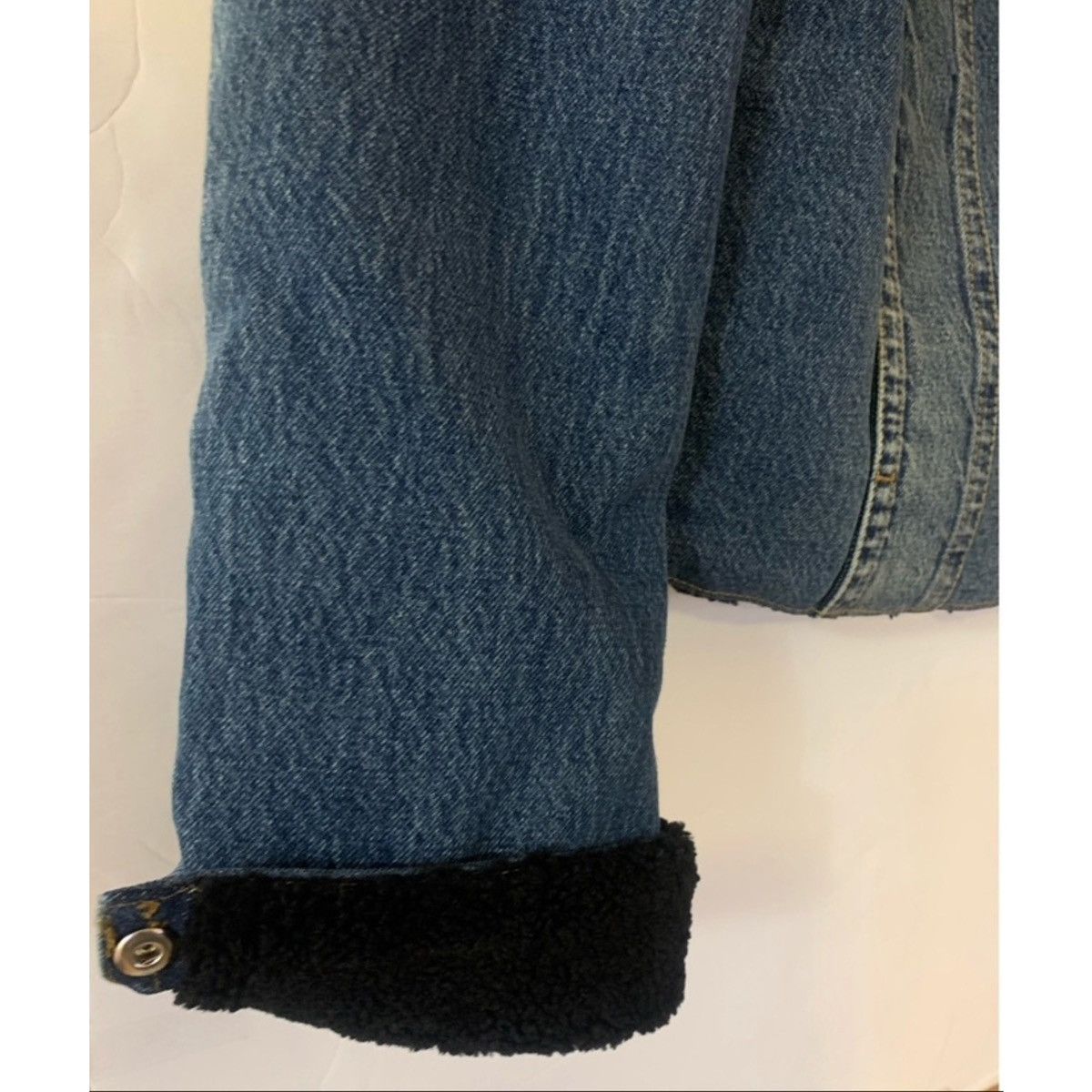 Helmut Lang HELMUT LANG CROPPED SHERPA FLEECE DENIM JACKET Size US S / EU 44-46 / 1 - 2 Thumbnail