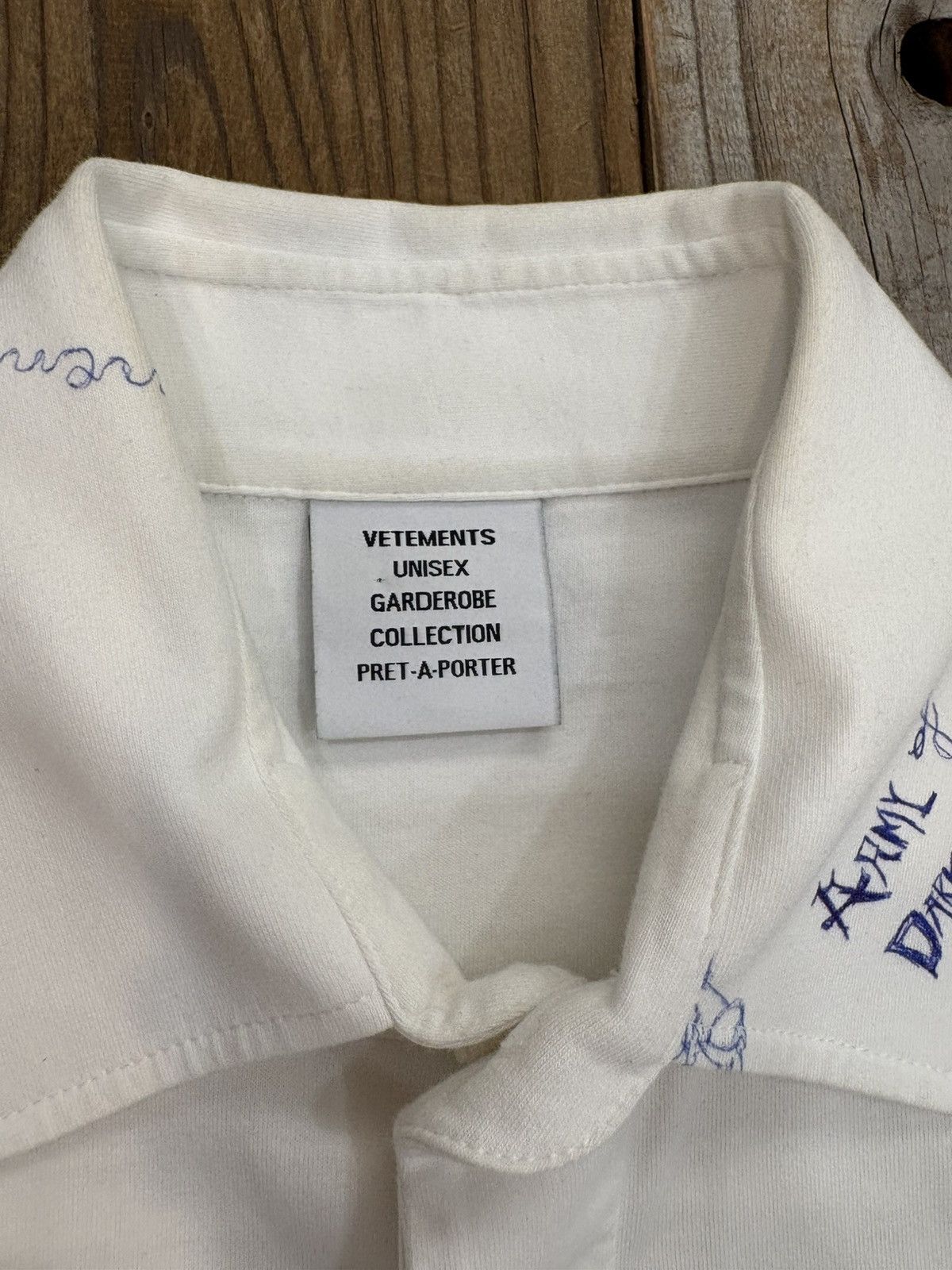 Vetements Garde Robe Oversized Scribble Shirt Size US S / EU 44-46 / 1 - 5 Thumbnail