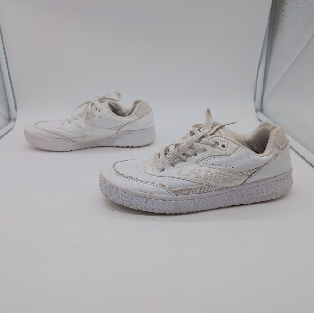 La Gear L. A. Gear Sketchers Sz 8 Hot Shots White Leather Sneakers Size US 8 / IT 38 - 4 Thumbnail
