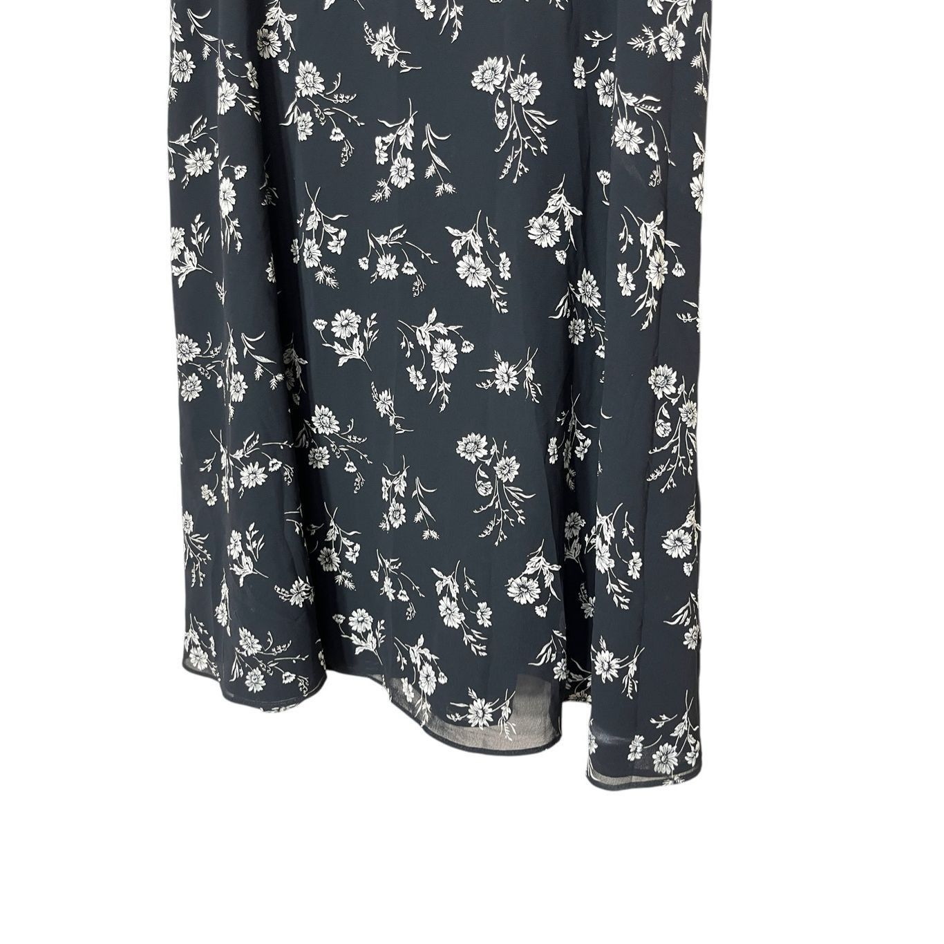 Other Vintage Liz Claiborne 90s Y2K Black Flower Print Knee Length Size 27" / US 4 / IT 40 - 3 Thumbnail