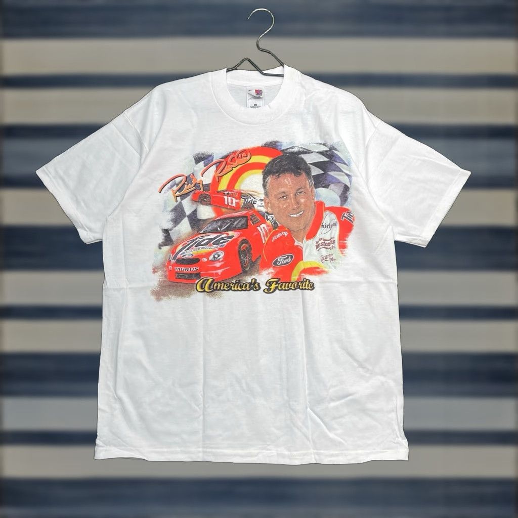 Fruit Of The Loom Ricky Rudd NASCAR Shirt Mens XL Driver 90s Tide White Cotton Graphic Tee Mens XL 1990s Sportswear NASCAR Mens Size US XL / EU 56 / 4 - 1 Thumbnail