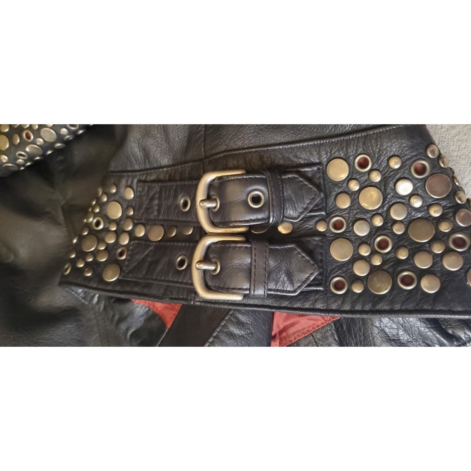 Harley Davidson Harley Davidson Womens Studded Leather Jacket M Black Biker Size M / US 6-8 / IT 42-44 - 4 Thumbnail