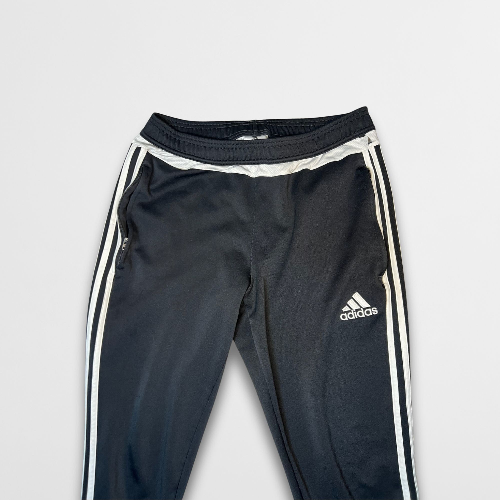 Adidas Adidas Mens Black Sweatpants With White Stripes Size M Elast Size US 31 - 4 Thumbnail
