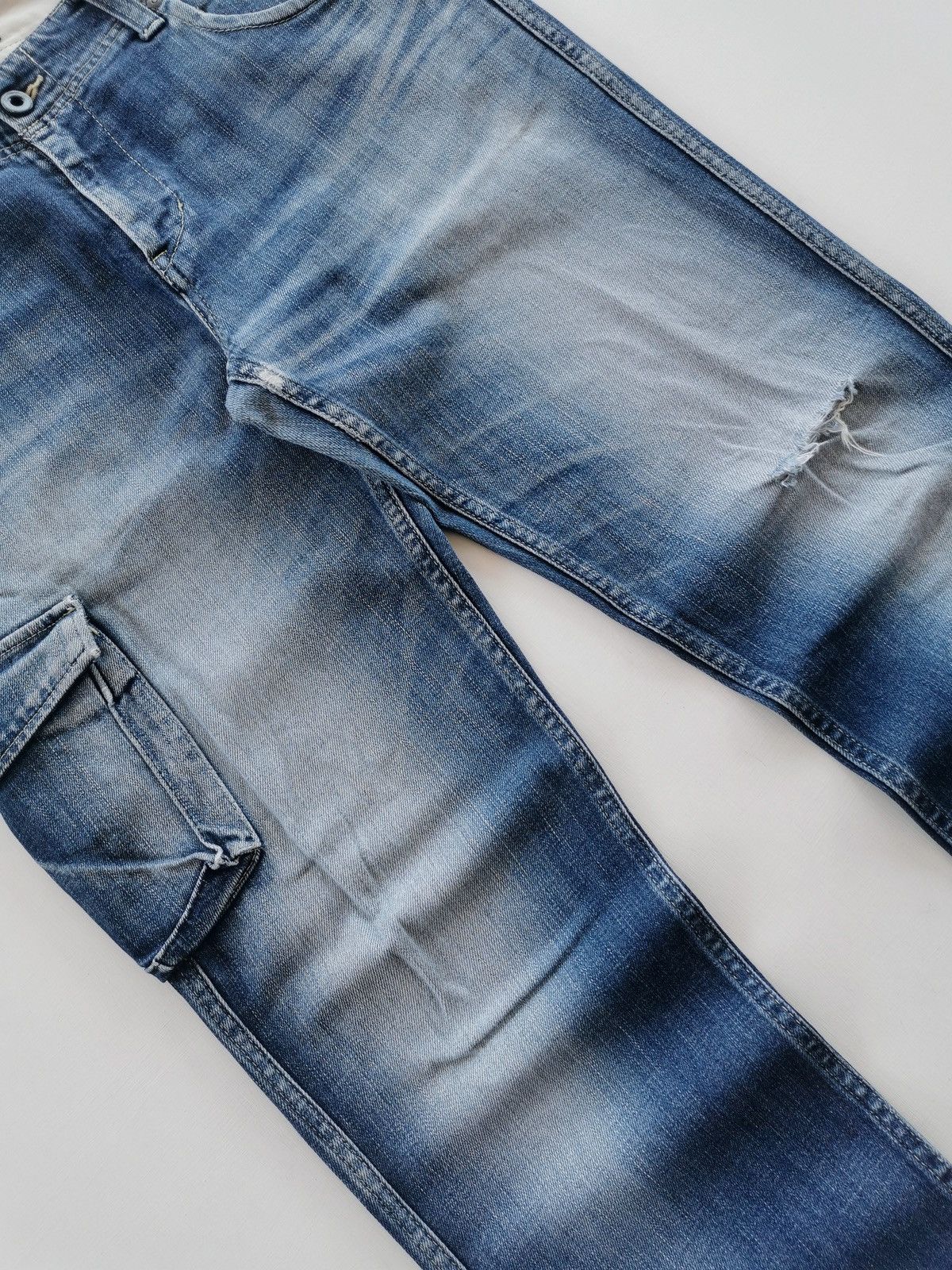 Johnbull Johnbull Japan Cargo Distressed Denim Jeans 21012 Size US 34 / EU 50 - 3 Thumbnail