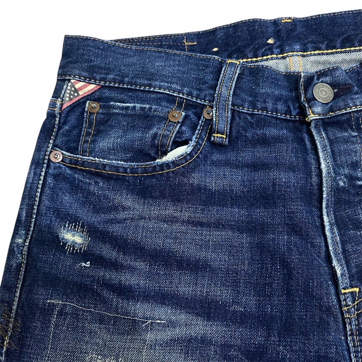 RRL Ralph Lauren Ralph Lauren Distressed Denim Pant Size US 30 / EU 46 - 5 Thumbnail