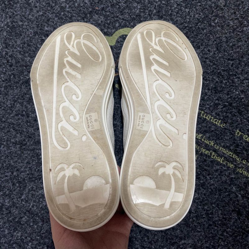Gucci Gucci White Leather Fashion Slip-Ons -2508 Size US 5.5 / EU 38 - 4 Thumbnail