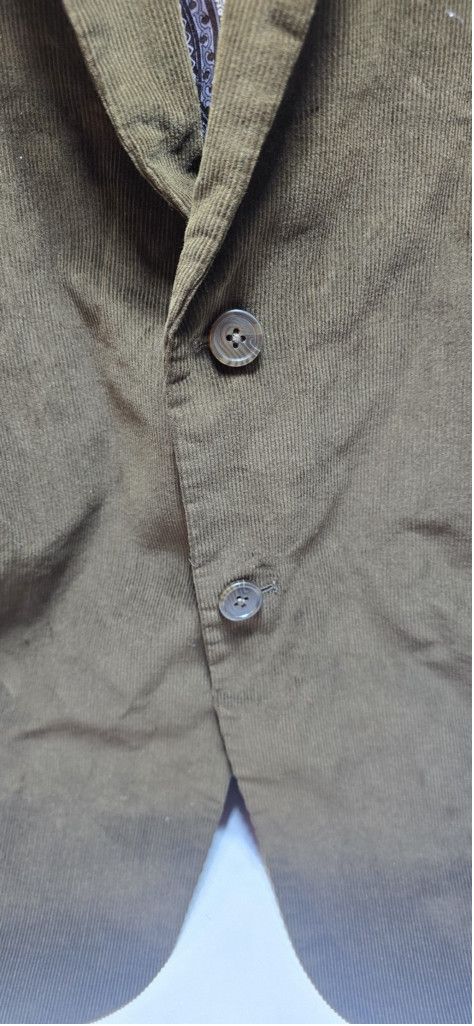 Adolfo Dominguez Adolfo Mens Blazer Sport Coat Button Casual 44R Corduroy Size 44R - 7 Thumbnail