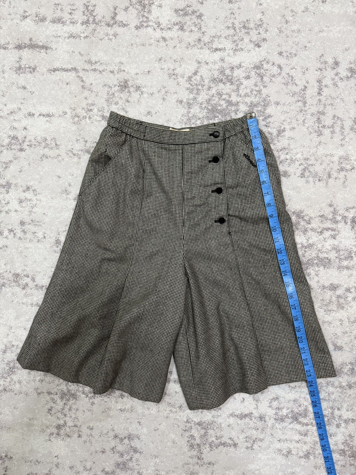 Ellesse Vintage Ellesse Golf Wide Leg Plated Wool Short Pants Size 26" / US 2 / IT 38 - 17 Thumbnail
