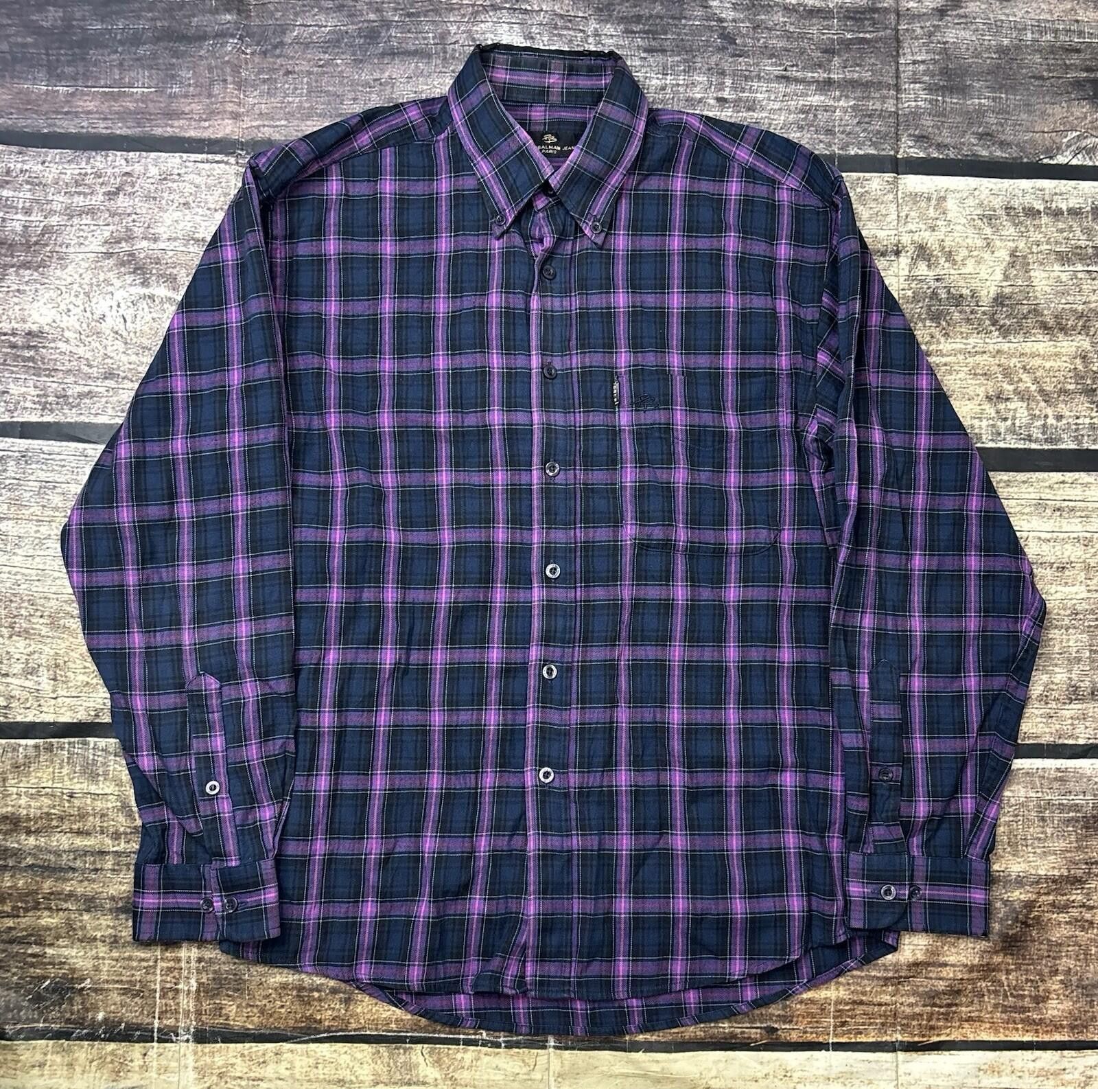 Pierre Balmain 90s Pierre Balmain Shirt Mens Medium Check Plaid Cotton Size US M / EU 48-50 / 2 - 1 Thumbnail