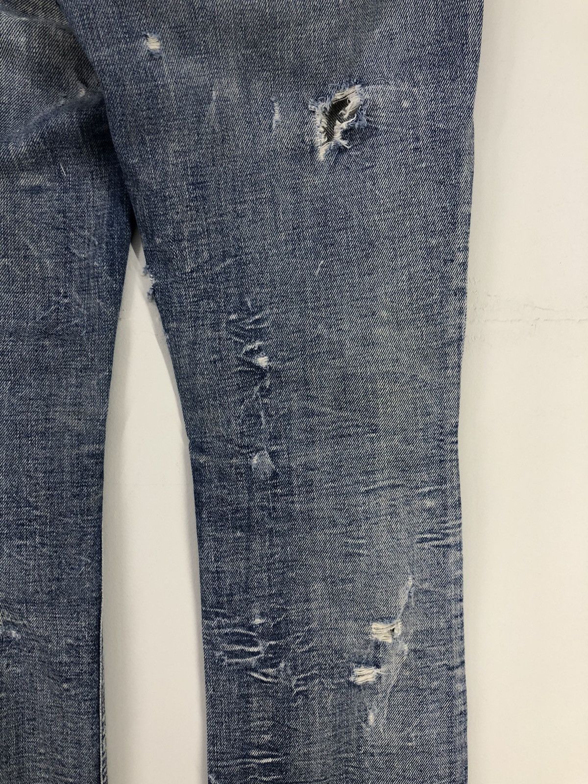 Diesel Vintage Diesel Lowky Distressed Faded Blue Jeans Size 29" - 16 Thumbnail