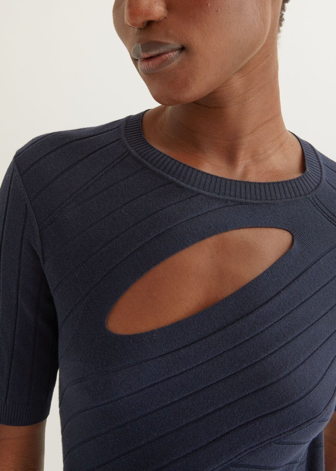 Loro Piana o1srvl11e0824 Providence Knitted Maxi Dress in Navy Blue Size L / US 10 / IT 46 - 3 Thumbnail