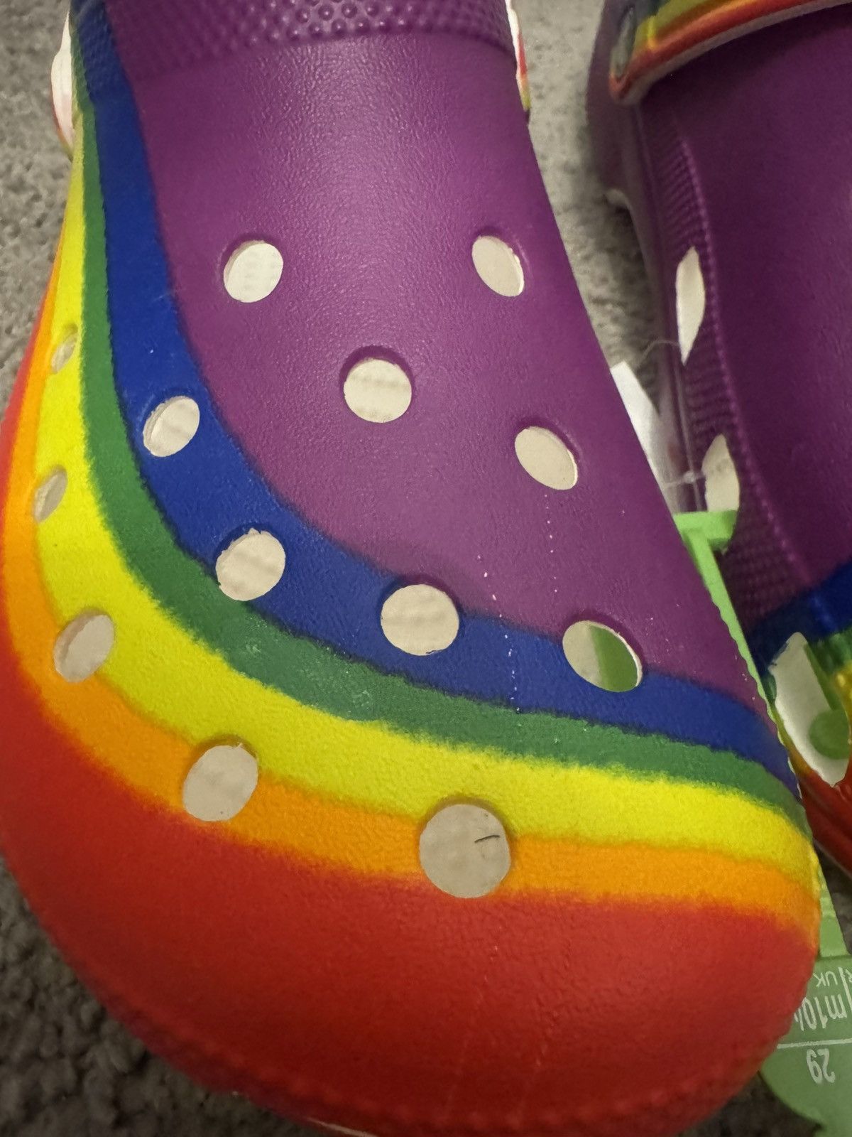 Crocs Crocs Adults' Classic Rainbow Dye Clogs Size M 11 Size US 11 / EU 44 - 6 Thumbnail
