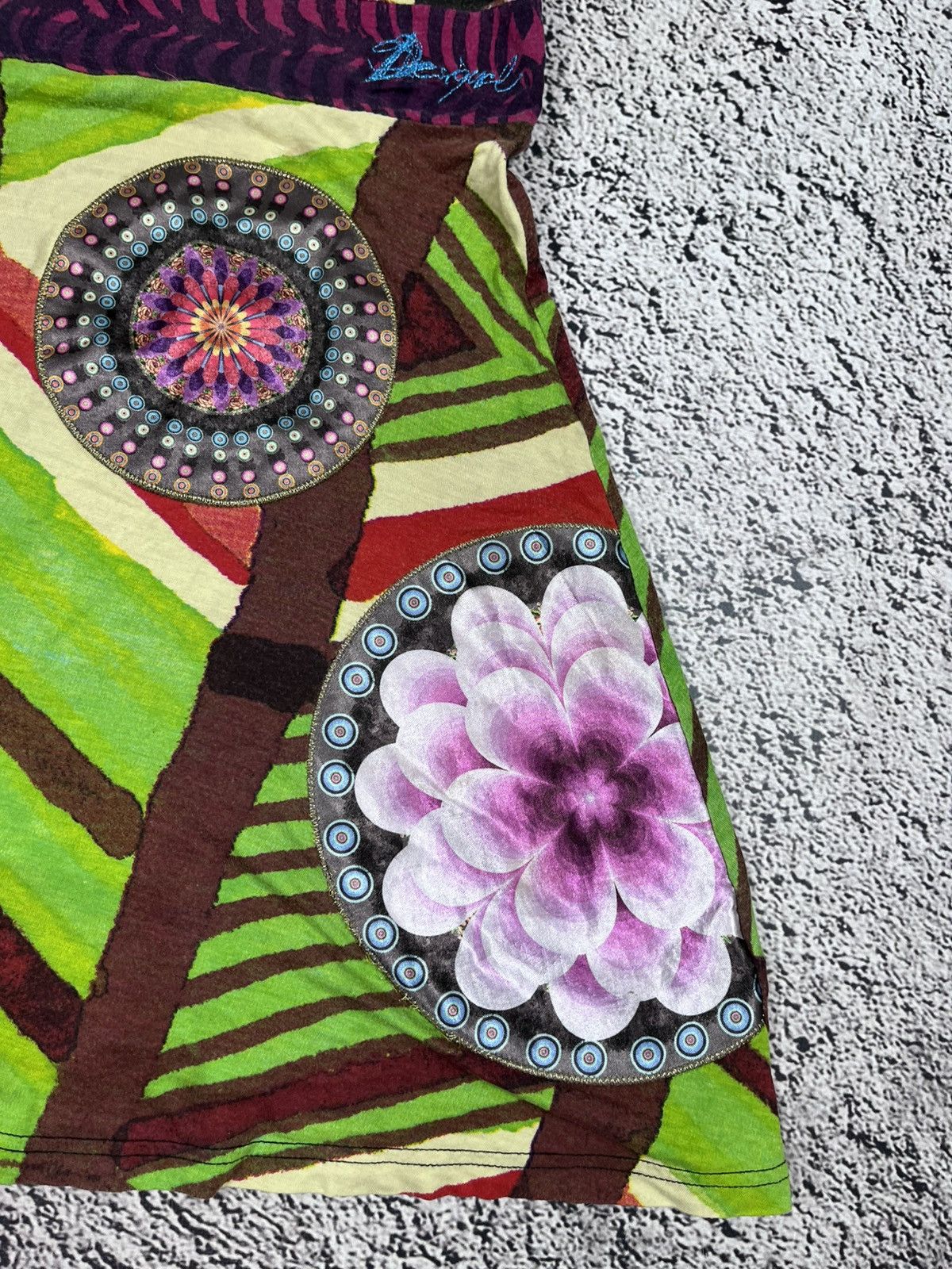 Desigual VTG Desigual Patchwork Boho Mini Dress Y2K Gaultier Style S Size S / US 4 / IT 40 - 4 Thumbnail