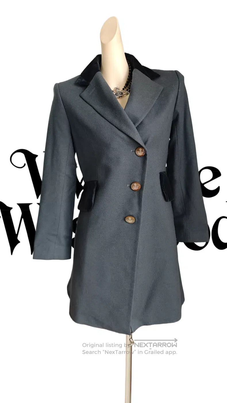 Vivienne Westwood Vivienne Westwood Velvet Collar Deep Gray Wool Coat Size M / US 6-8 / IT 42-44 - 1 Thumbnail