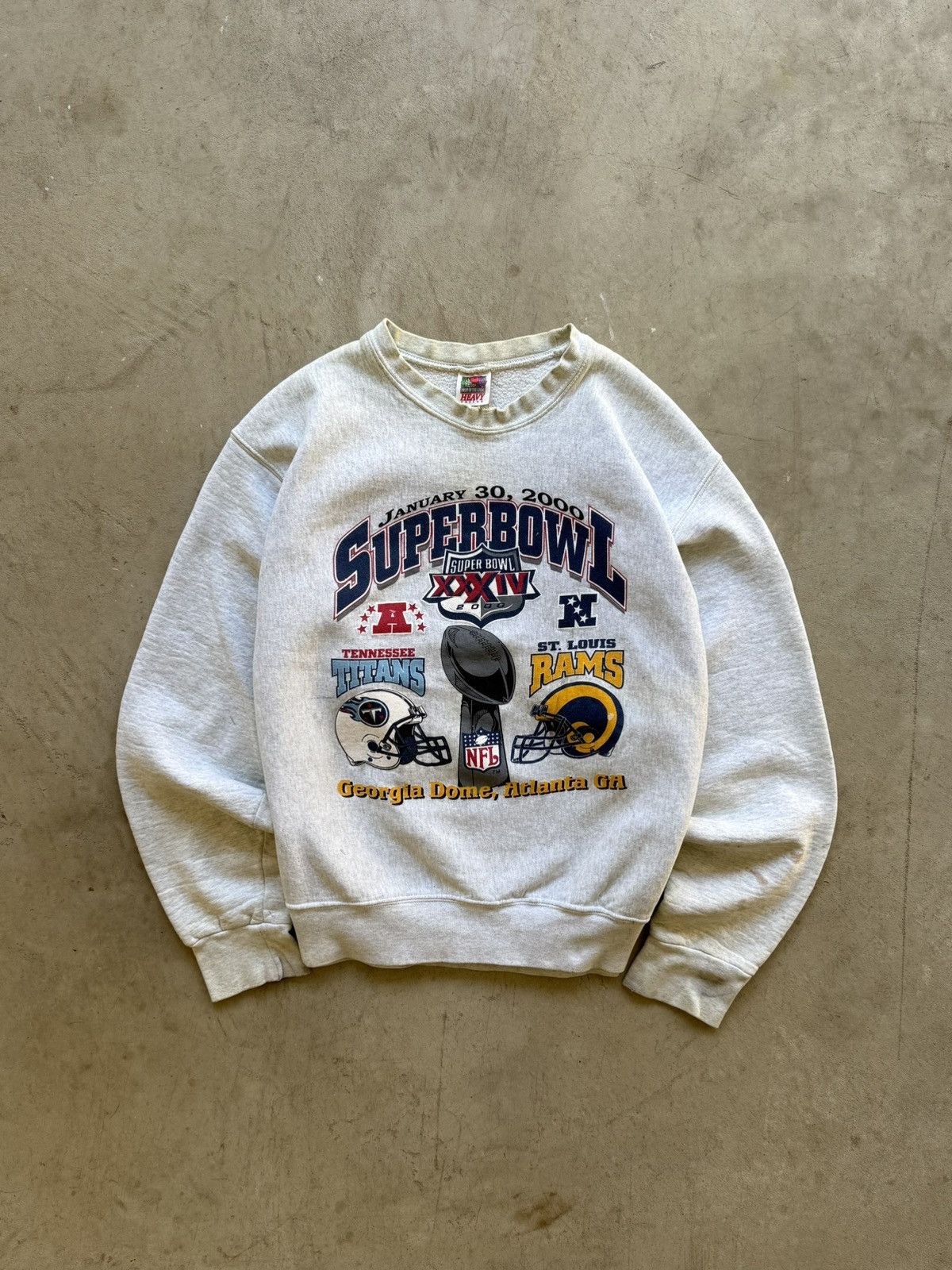 Fruit Of The Loom Y2K Vintage NFL Super Bowl Crewneck Sweatshirt Size US XL / EU 56 / 4 - 1 Thumbnail