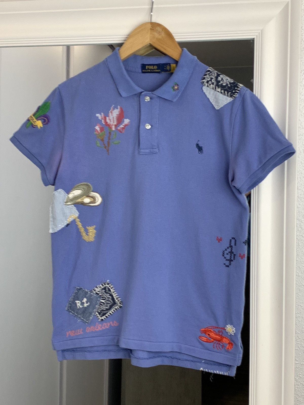 Ralph Lauren Polo Ralph Lauren Blue Embroidered Polo Shir Art Polo Size:S Size S / US 4 / IT 40 - 2 Thumbnail