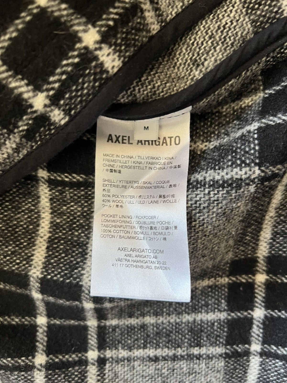 Axel Arigato Tait Checked Overshirt Size US M / EU 48-50 / 2 - 7 Thumbnail