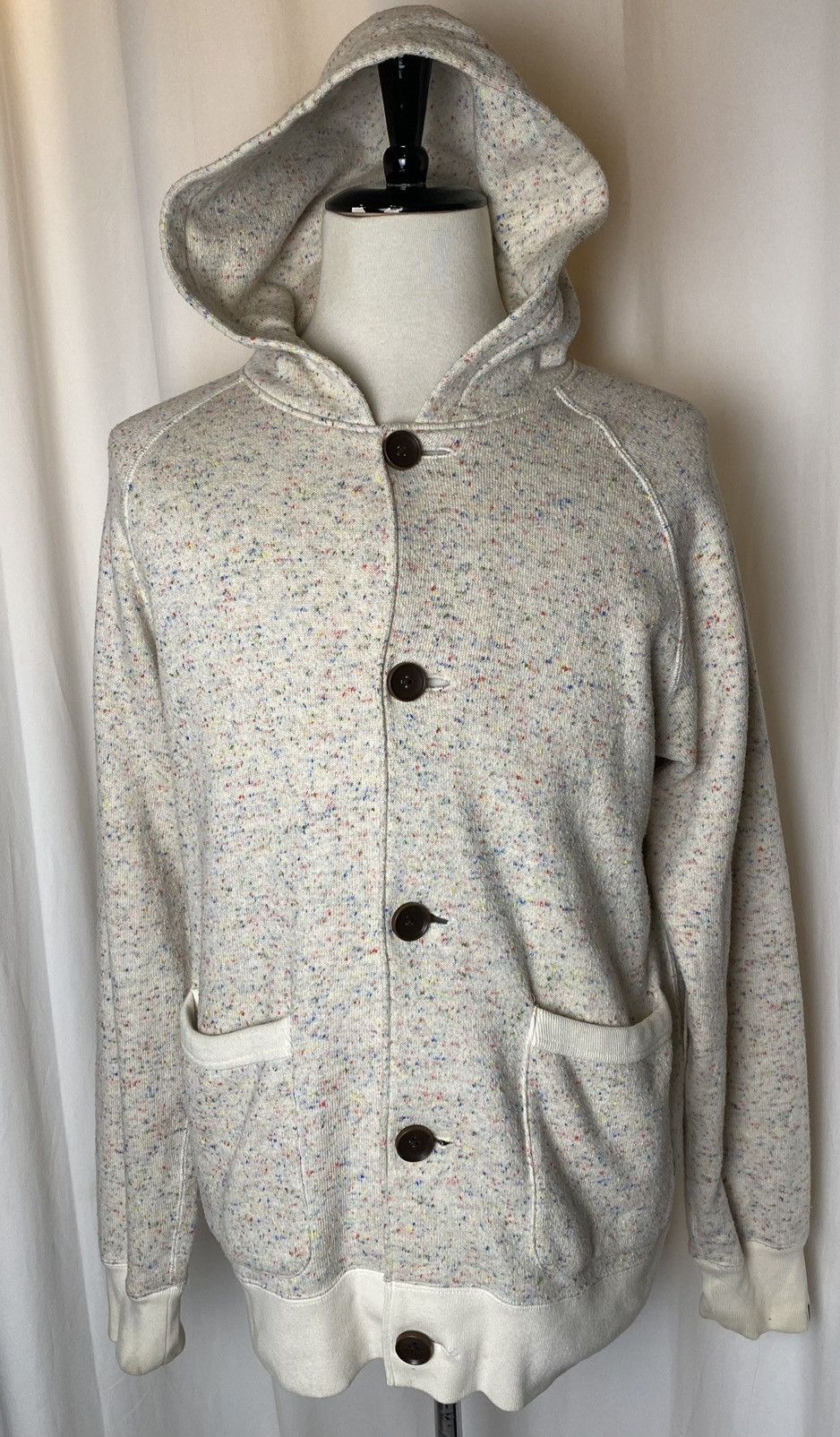 Bape A Bathing Ape Bape Knitted Jacket Hoodie XL Beige Rainbow Size US XL / EU 56 / 4 - 1 Thumbnail