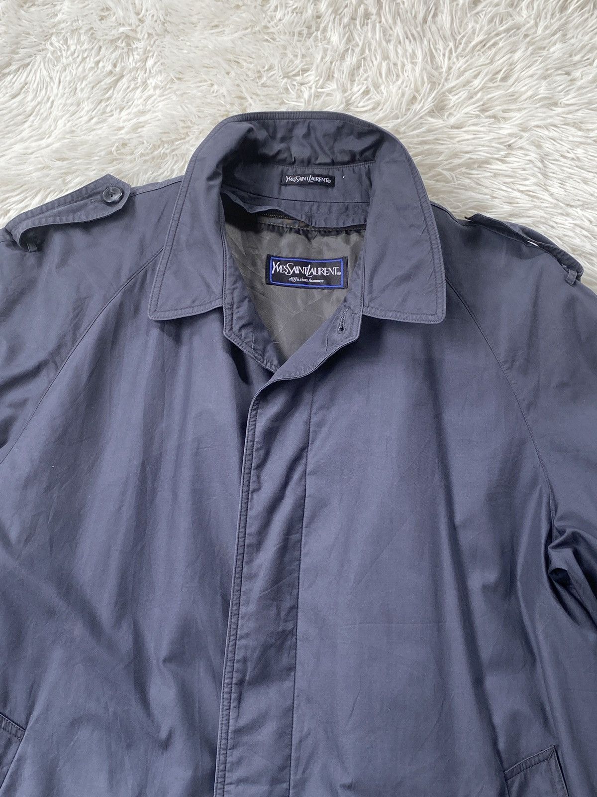 Yves Saint Laurent Vintage Yves Saint Laurent Diffusion Homme Trench Coat Size US XL / EU 56 / 4 - 3 Thumbnail