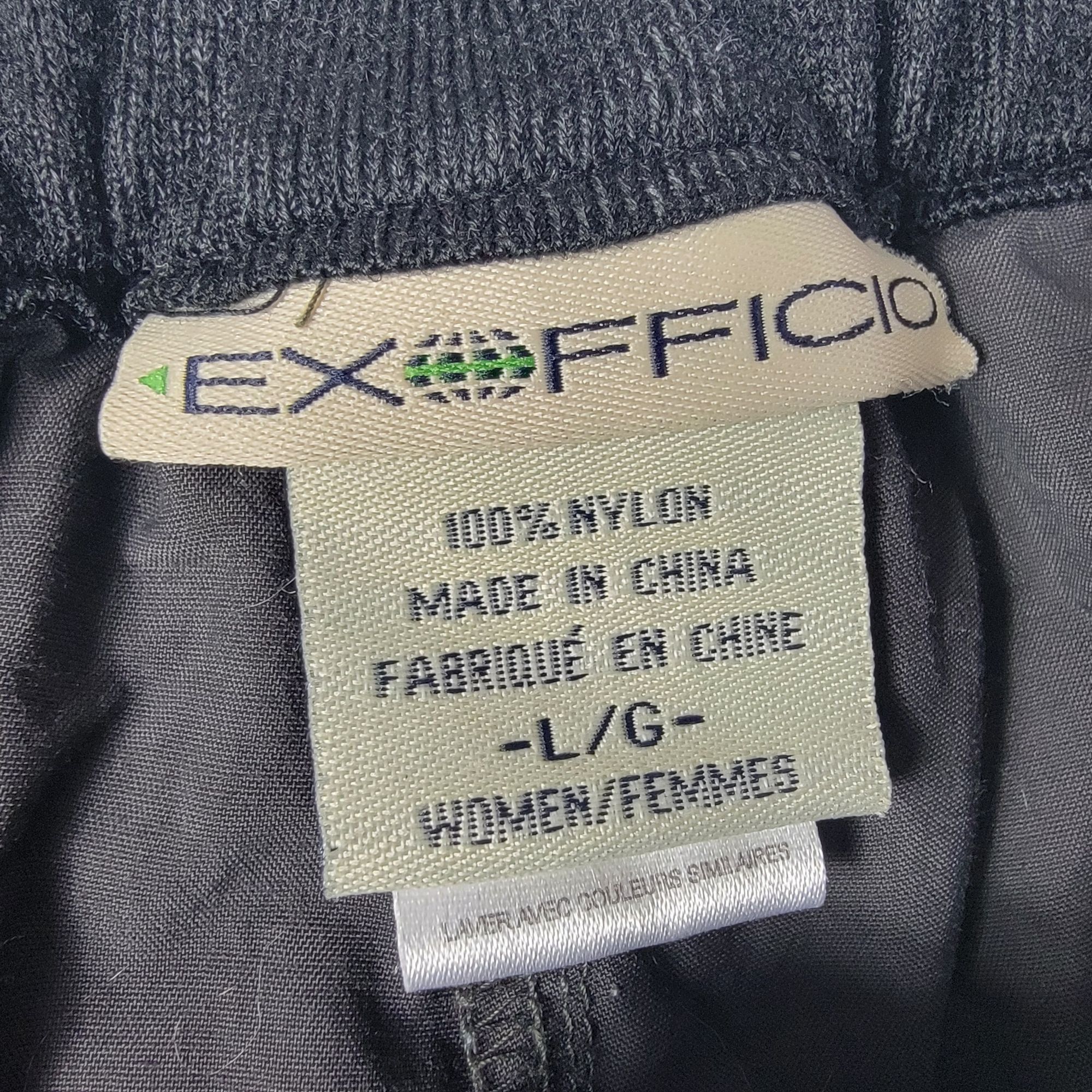 ExOfficio ExOfficio Womens Large Black Nylon Convertible Pants Outdoor Size 34" / US 12 / IT 48 - 3 Thumbnail