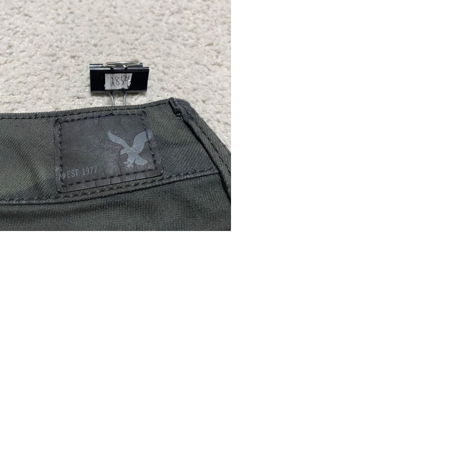 American Eagle Outfitters American Eagle Jeans Womens 2 Dark Green Camo Jegging Low Rise Stretch Size 26" / US 2 / IT 38 - 9 Thumbnail