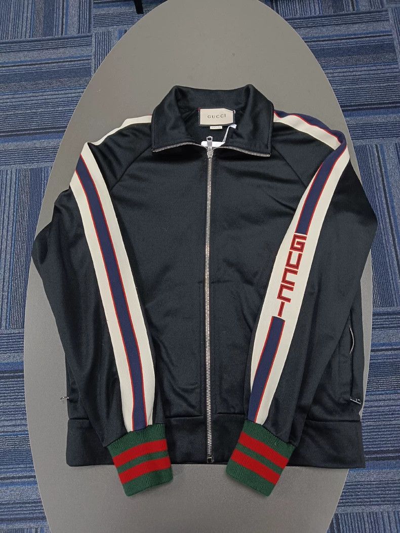 Gucci Gucci Side striped letter logo long-sleeved zipper jacket 2 Size US XS / EU 42 / 0 - 1 Thumbnail
