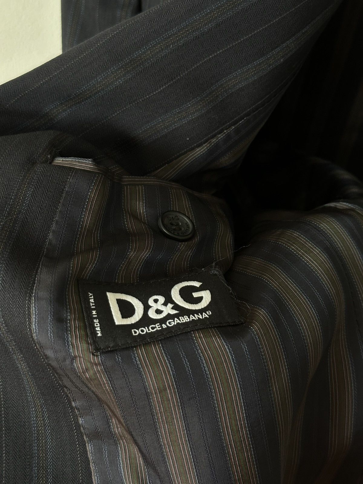 Dolce & Gabbana Dolce Gabbana Gray Striped Blazer Size 52R - 5 Thumbnail