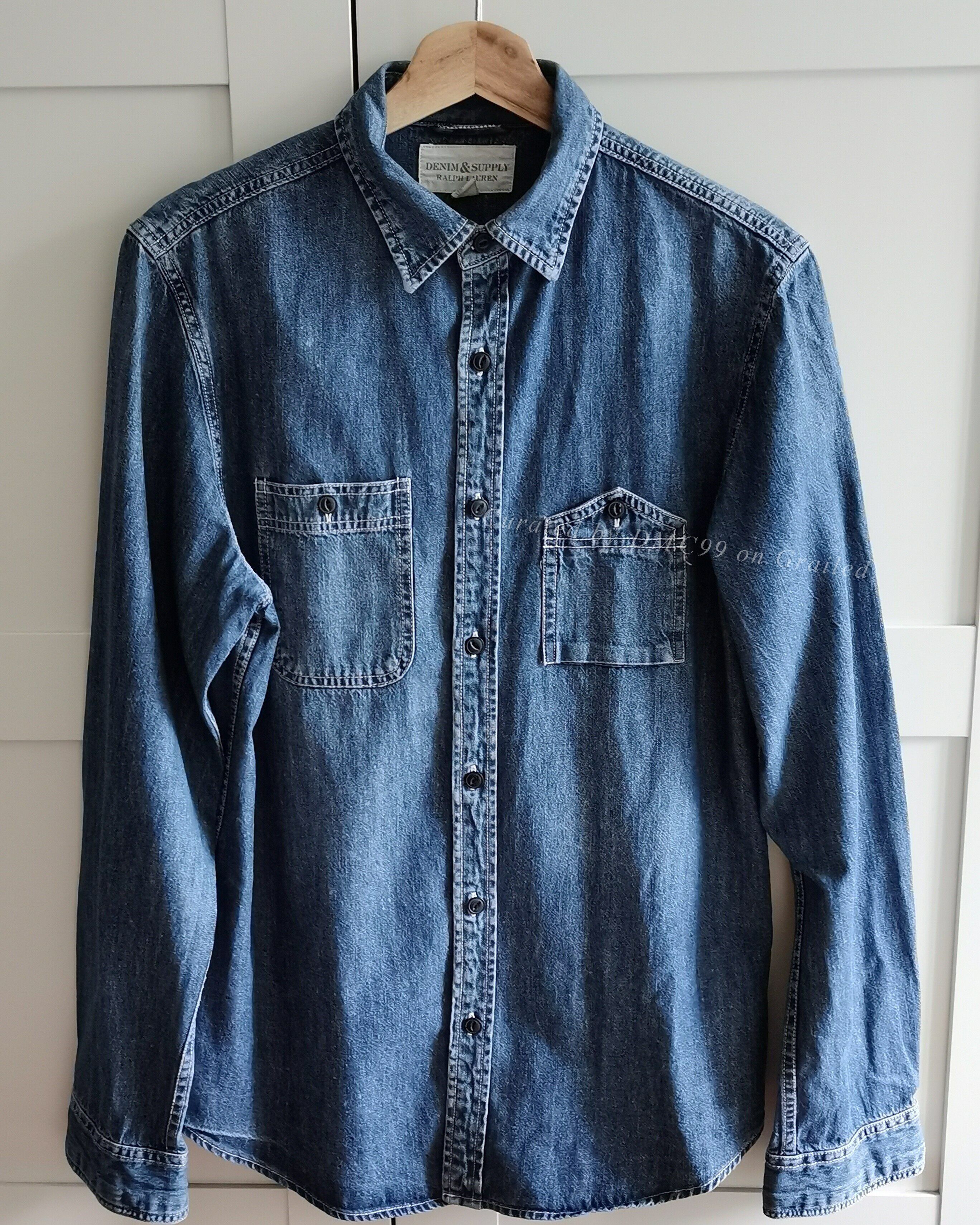RRL Ralph Lauren Ralph Lauren RRL Distressed Denim Shirt Jacket Size US M / EU 48-50 / 2 - 1 Thumbnail