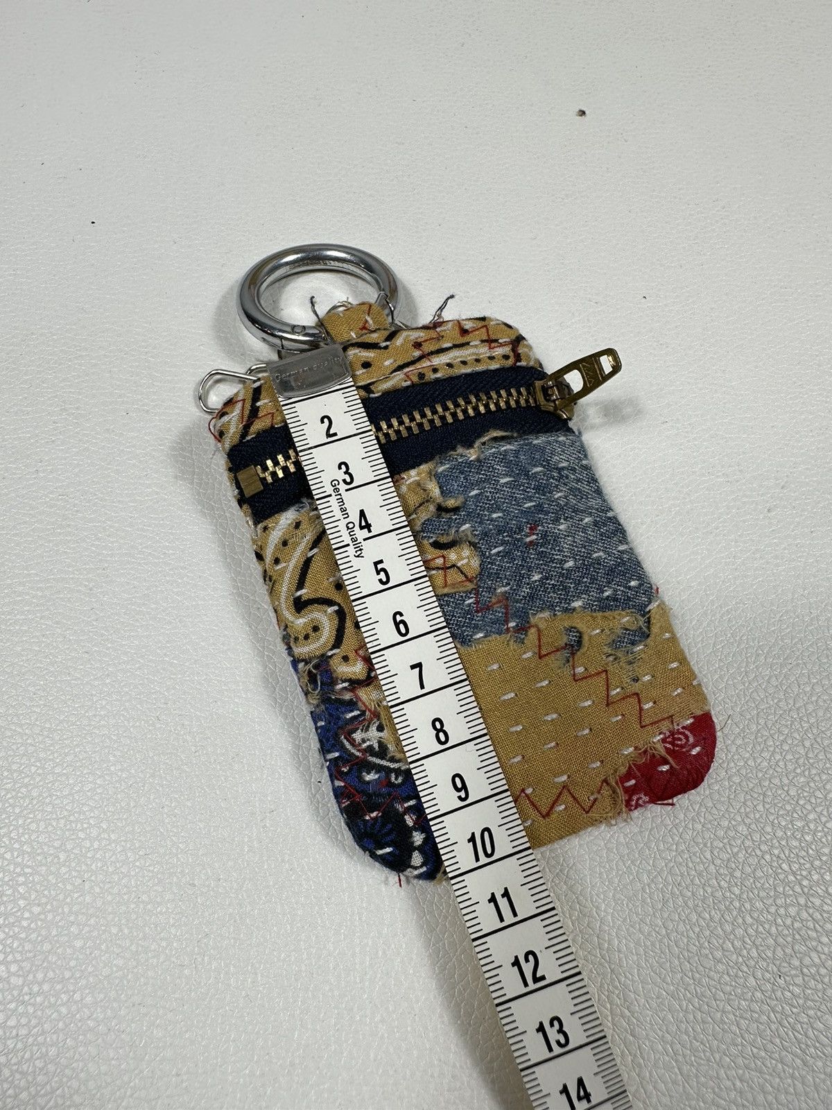 Other Custom Made Distressed Paisley Patchwork Keychain Wallet Size ONE SIZE - 8 Thumbnail