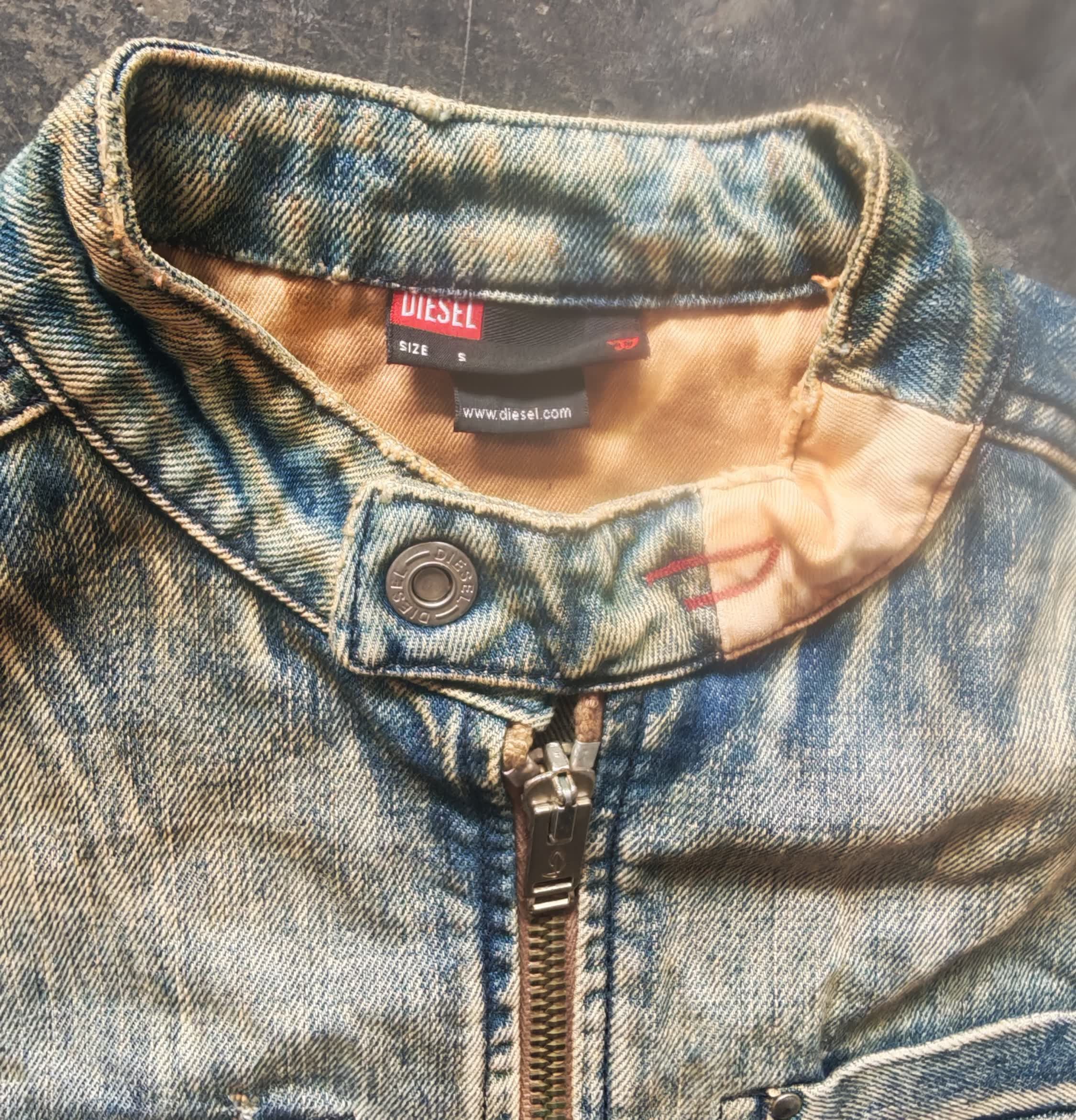 Diesel Diesel Made In Italy Denim Biker Jacket Vintage Y2K Size US S / EU 44-46 / 1 - 10 Thumbnail