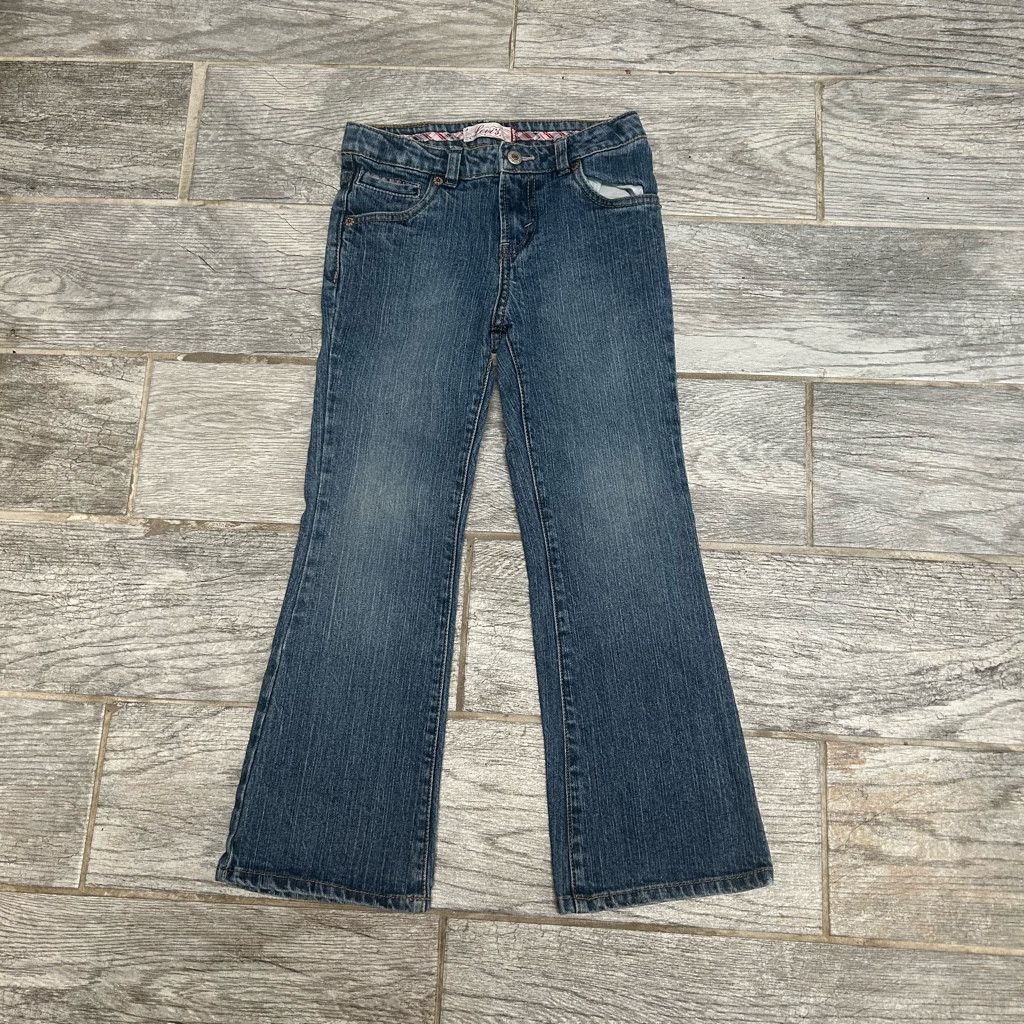 Levi's Vintage Y2K Girls Levis Jeans size 6X pink accents flare Size 28" / US 6 / IT 42 - 2 Thumbnail