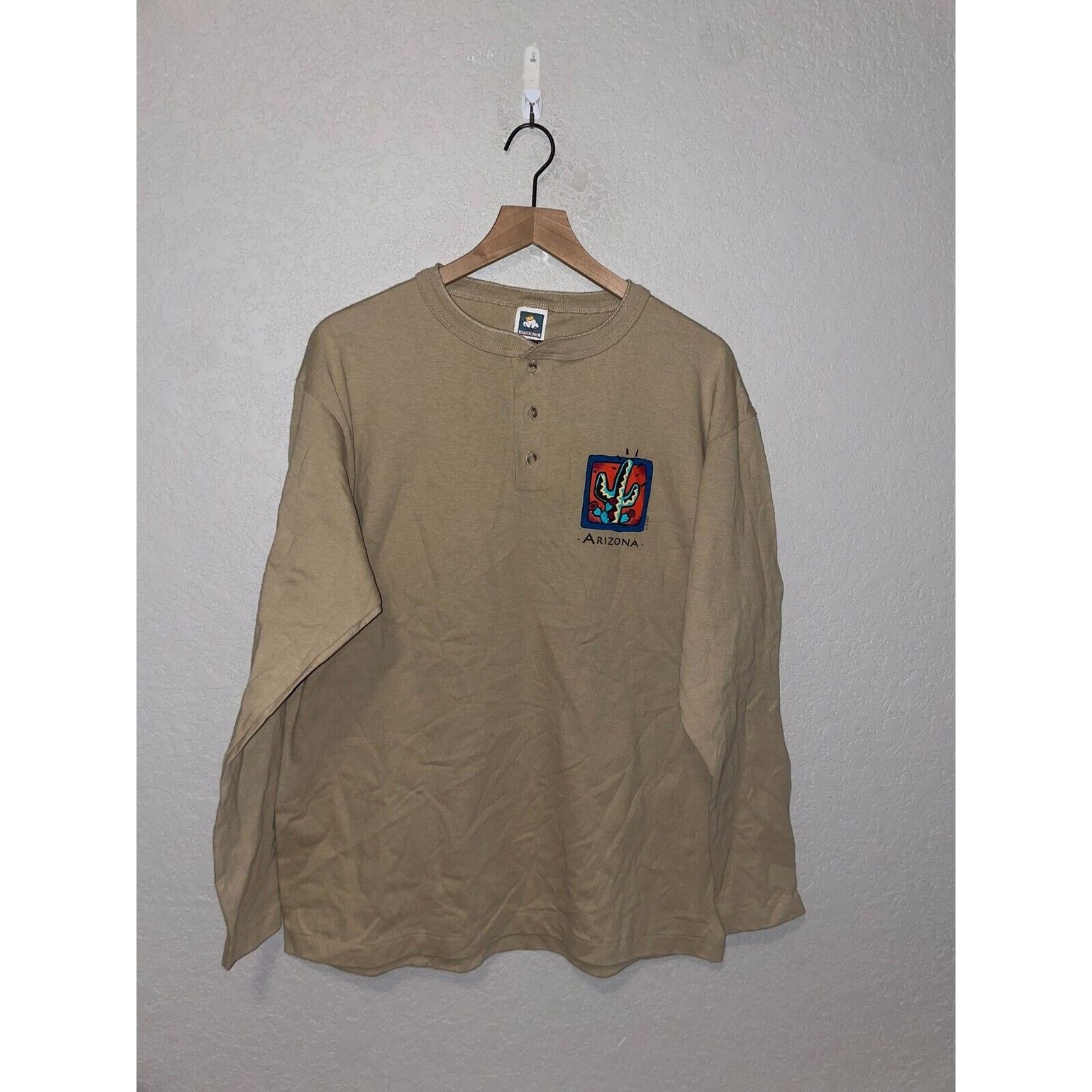 Anvil Vintage Arizona Long Sleeve Shirt Brown 90s VTG Large 90s Size US L / EU 52-54 / 3 - 1 Thumbnail