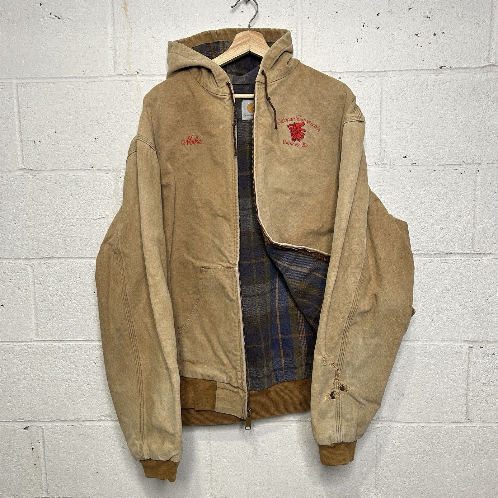 Carhartt Vintage Carhartt Flannel-Lined Hooded Active Jacket “Brown” Size US XL / EU 56 / 4 - 1 Thumbnail