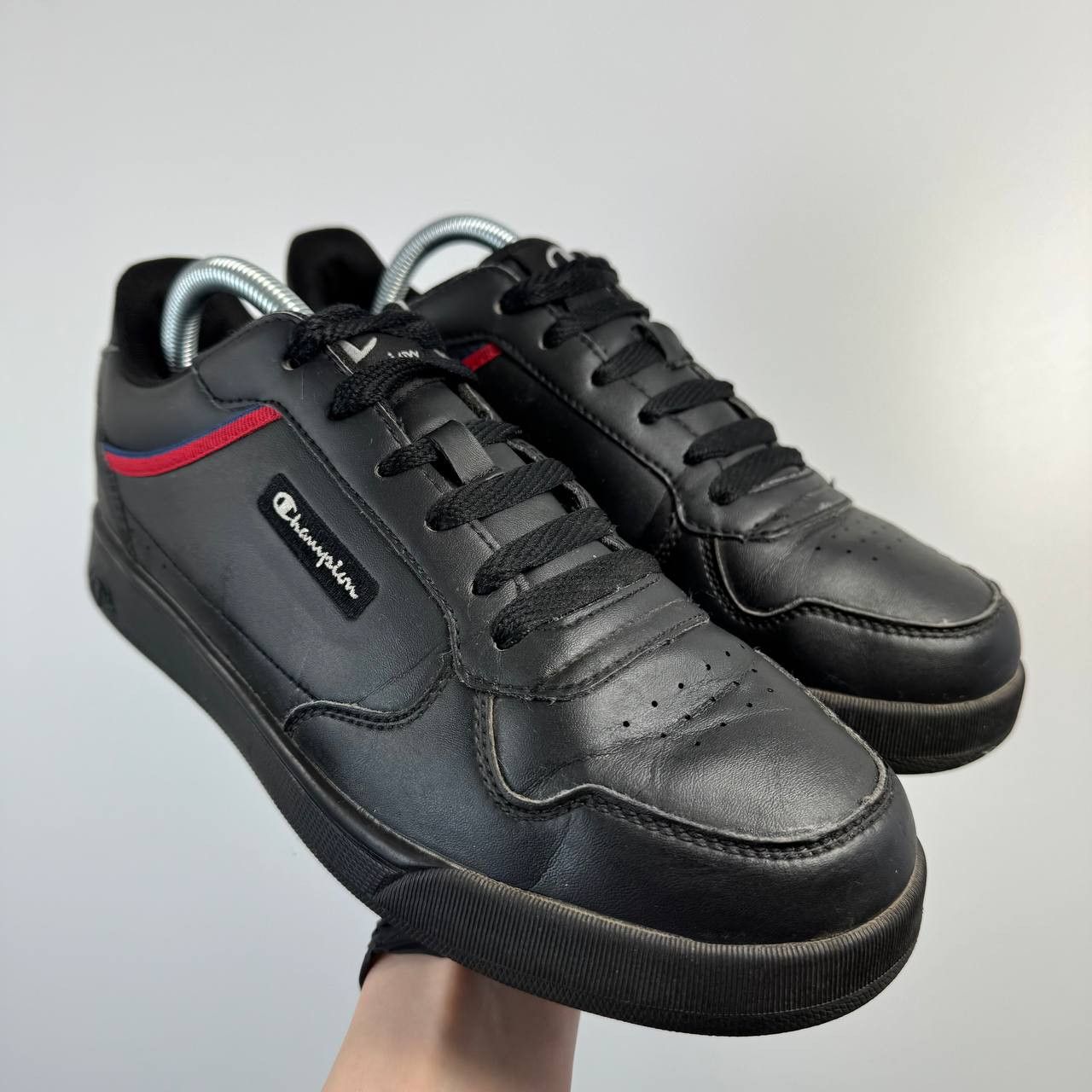 Champion Champion Black Leather Sneakers Mens Low Top Shoes EU 42 Size US 9 / EU 42 - 1 Thumbnail