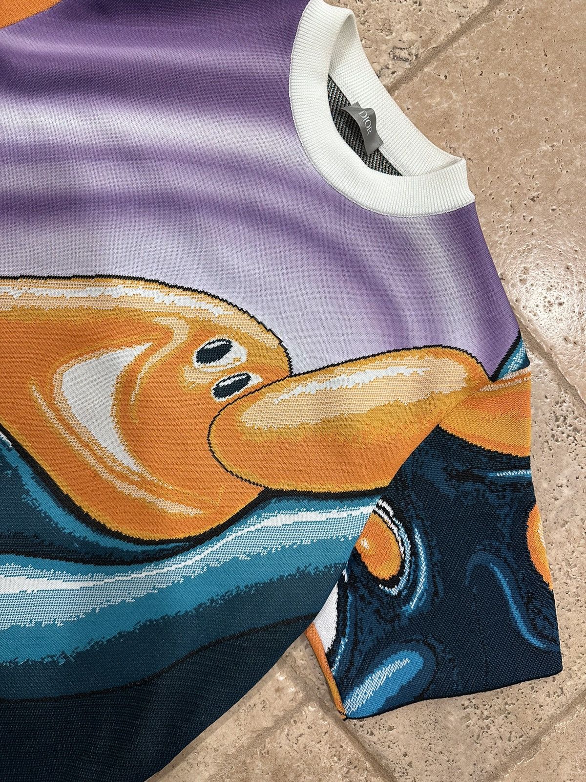 Dior Dior x Kenny Scharf SS21 Crossover Grapic Knit T-Shirt Size US M / EU 48-50 / 2 - 6 Thumbnail