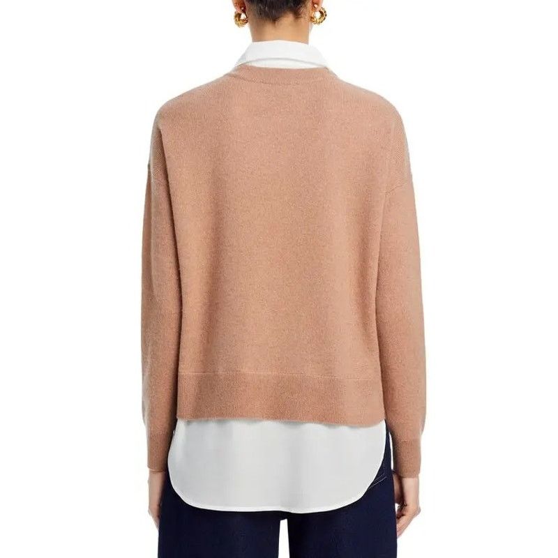 Bloomingdale's C by Bloomingdale's Women Cashmere Layered Sweater Size S Size S / US 4 / IT 40 - 3 Thumbnail
