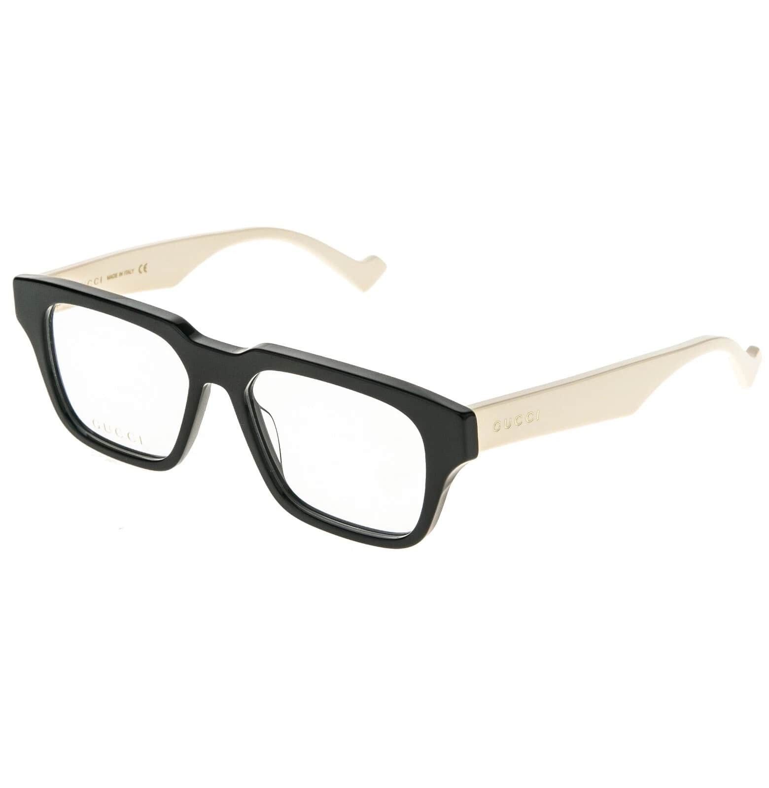 Gucci GUCCI GG0963O 0963 Black White Rectangular Eyeglasses 002 Size ONE SIZE - 8 Thumbnail