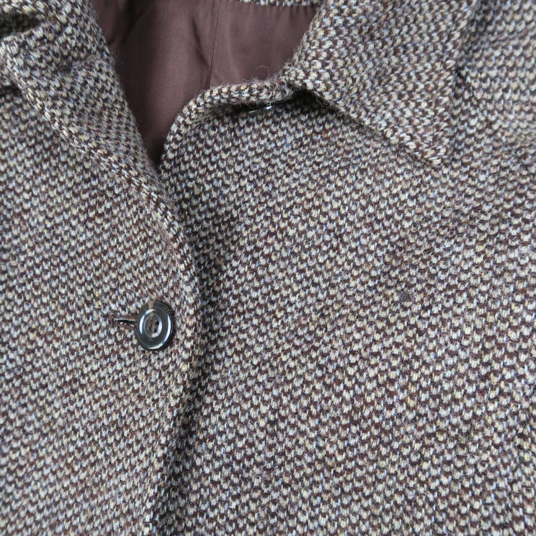 Orvis VINTAGE Orvis Women’s Harris Tweed Peacoat Trench Coat Long Jacket Belted Sz 10 Brown Wool Coat Womens 90s Size L / US 10 / IT 46 - 5 Thumbnail