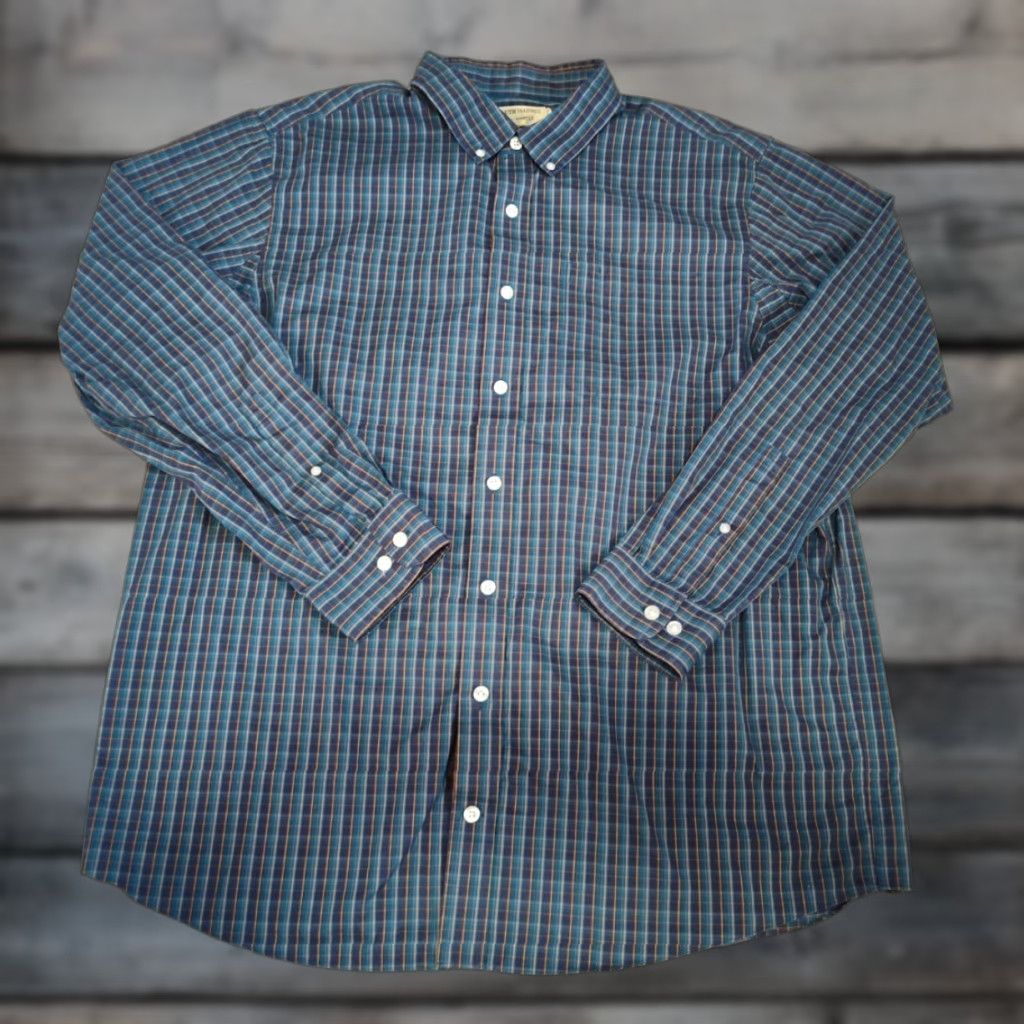CO DULUTH TRADING CO Mens XLT Button Down Plaid Blue Shirt Wrinkle Fighter Casual Outdoor Size US XL / EU 56 / 4 - 1 Thumbnail