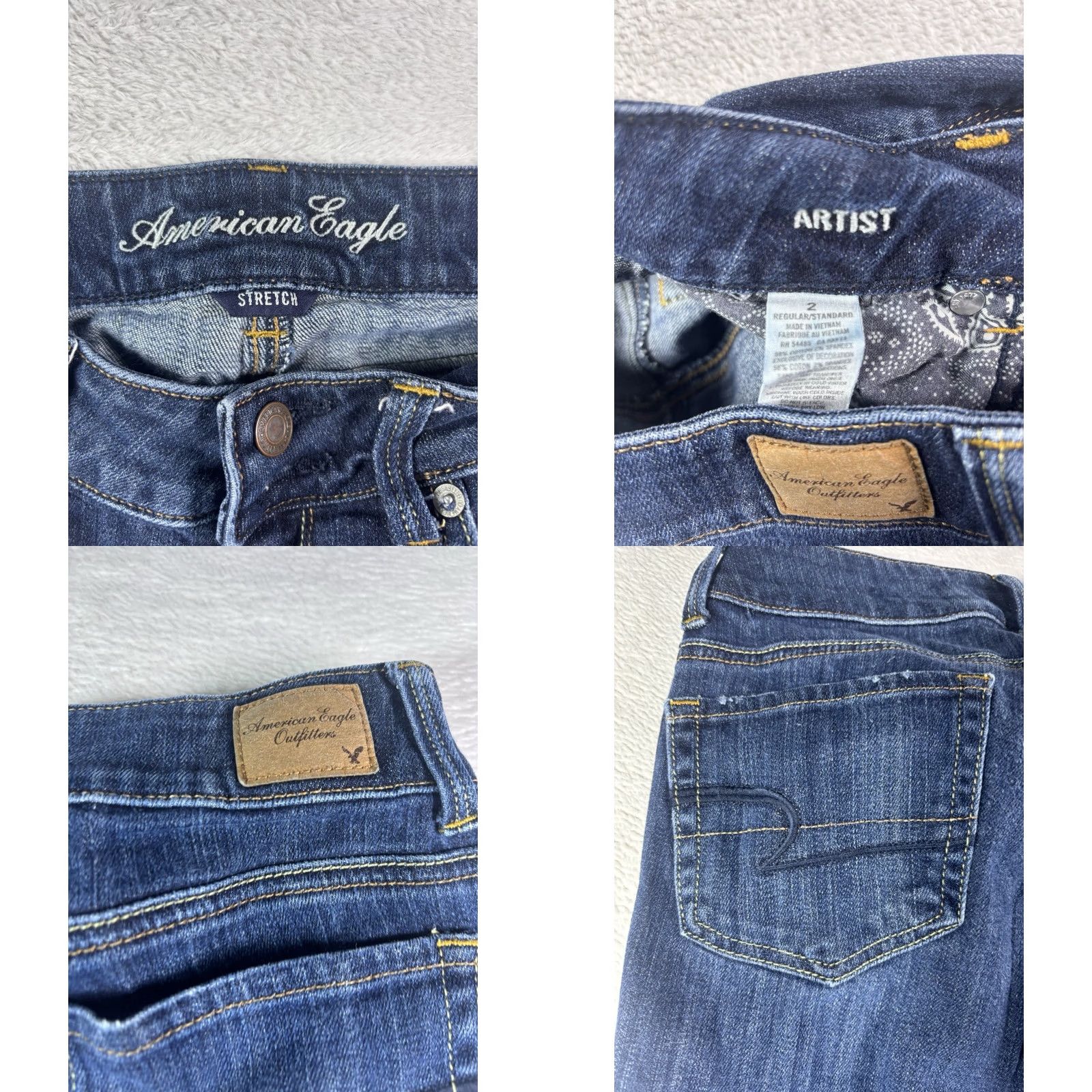 American Eagle Outfitters American Eagle Outfitters Jeans Size 2 Regular Medium Wash Denim 5-Pocket Stretch Straight Women's Size 26" / US 2 / IT 38 - 8 Thumbnail