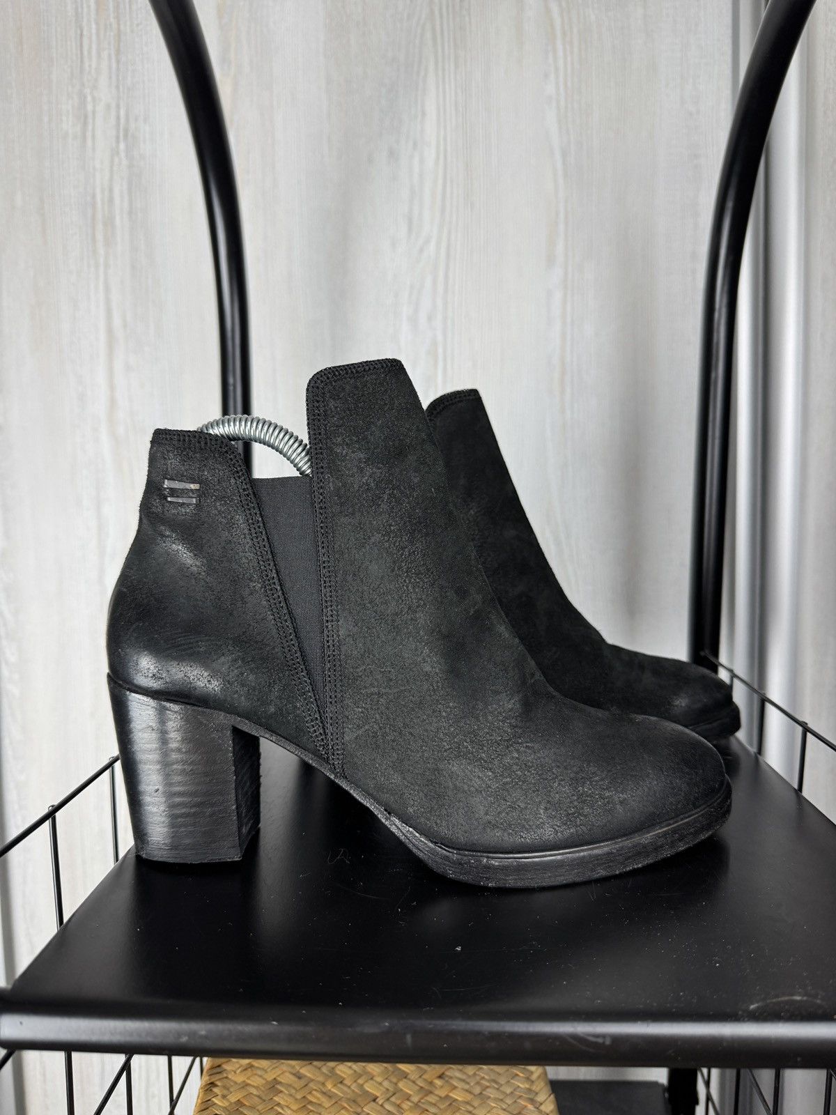 The Last Conspiracy The Last Conspiracy AASE WAXED SUEDE BLACK Ankle Boots sz 39 Size US 9 / IT 39 - 1 Thumbnail