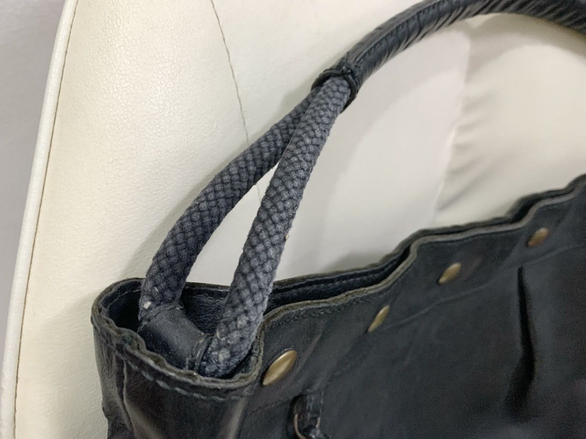Evisu EVISU LEATHER HOBO BAG w/ METAL SNAP BUTTONS Size ONE SIZE - 4 Thumbnail