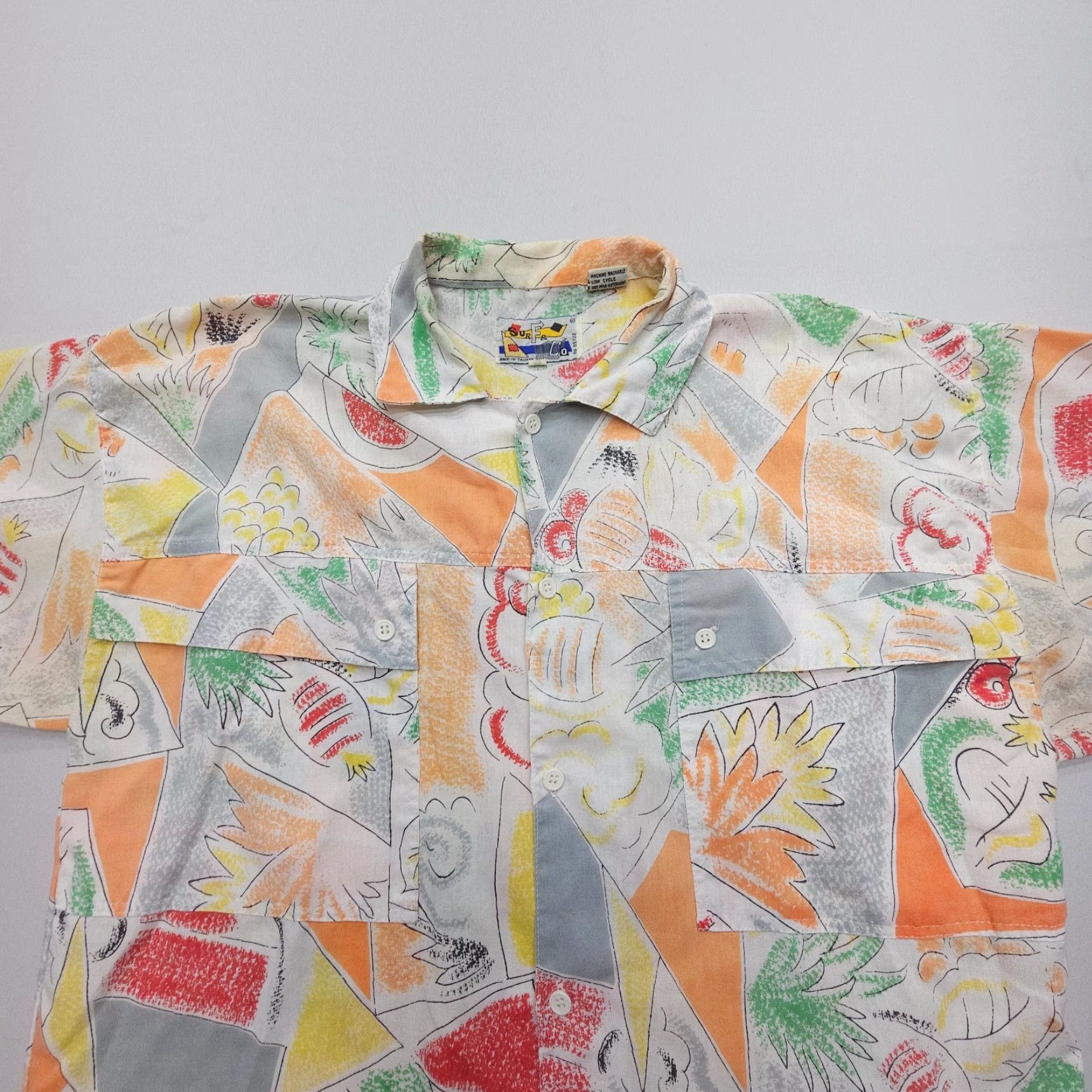 CO VINTAGE Surf & Co Hawaiian Shirt Mens M Floral Abstract Mod Print Shirt Size US M / EU 48-50 / 2 - 4 Thumbnail