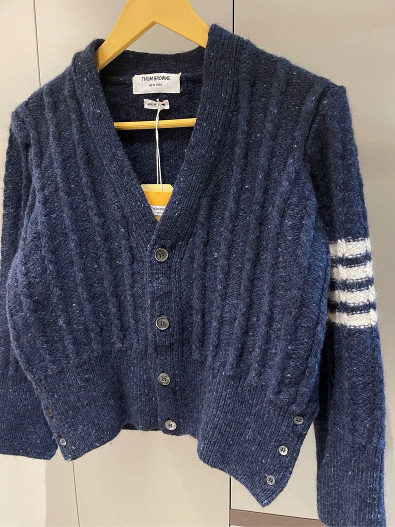 Thom Browne Thom browne Size 1 Dark blue classic four-striped short tw Size S / US 4 / IT 40 - 4 Thumbnail
