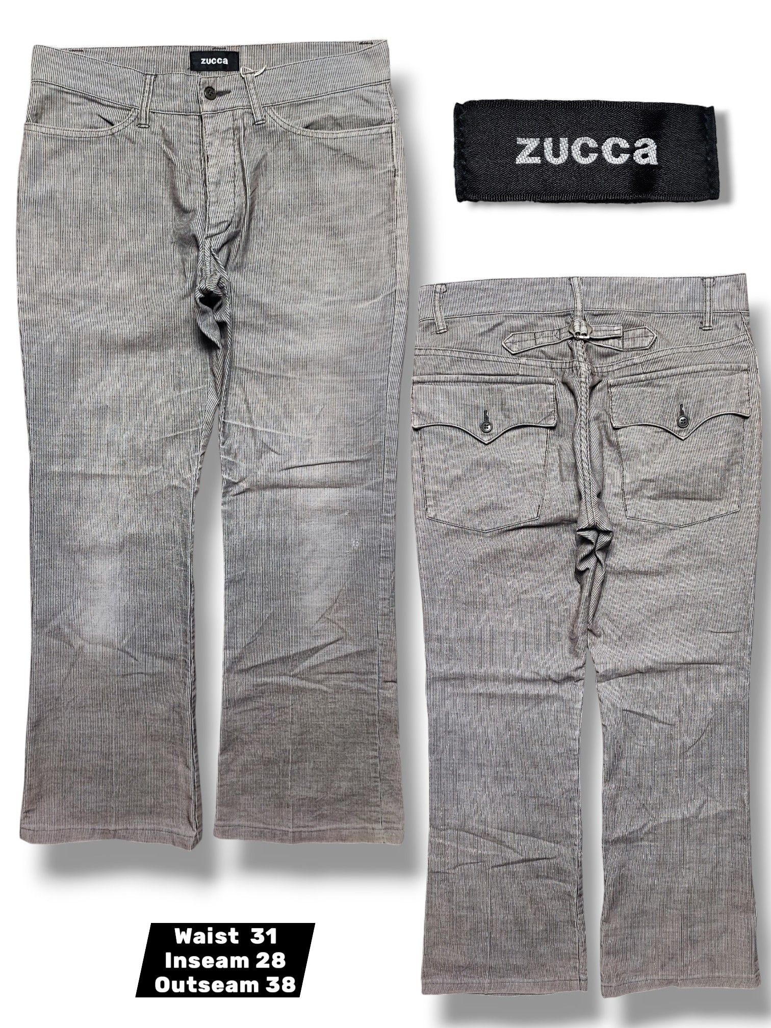CABANE de ZUCCa Archive CABANE de Zucca Striped Workwear Buckle Back 31x28 Size US 31 - 1 Thumbnail