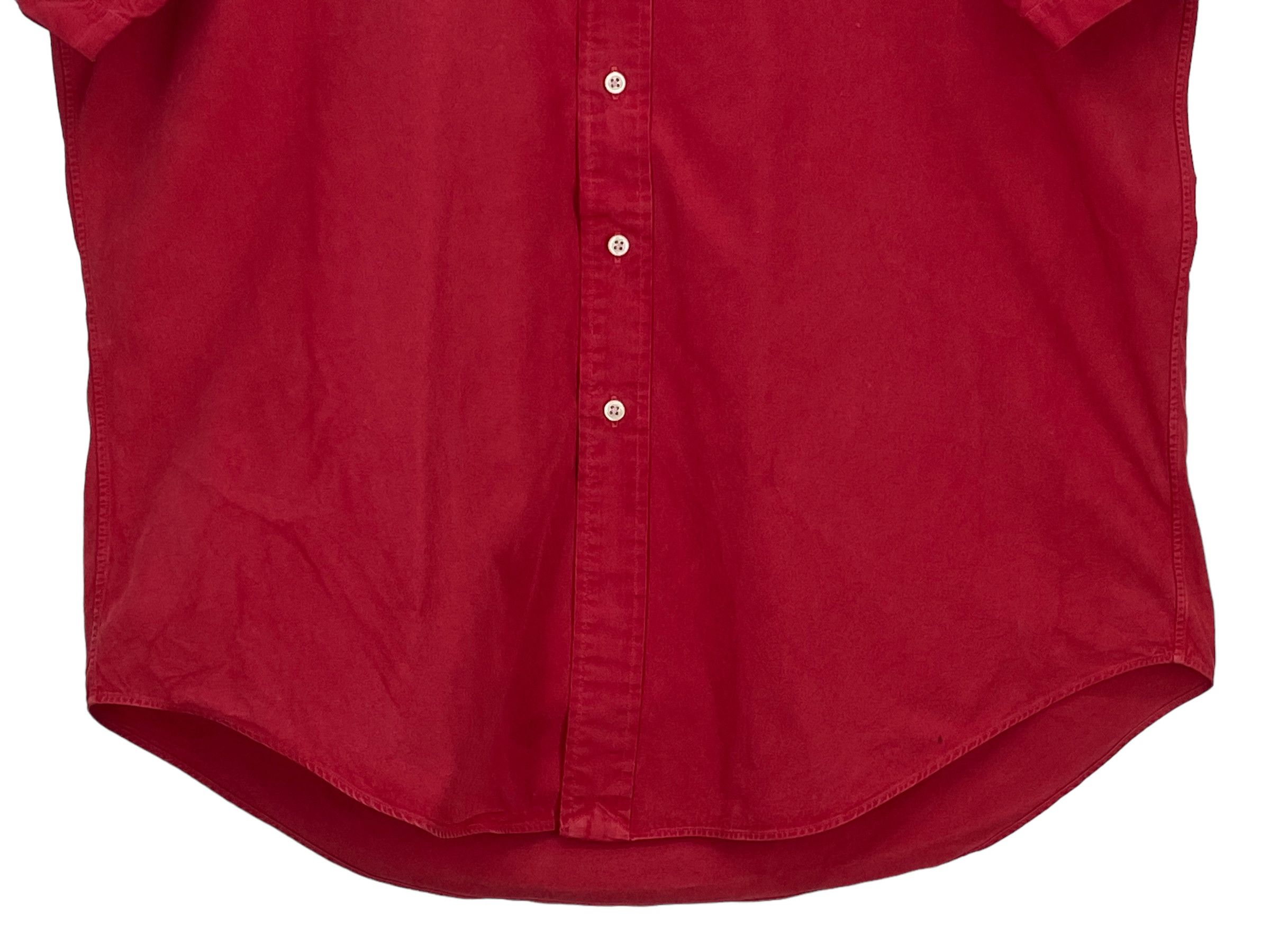 Polo Ralph Lauren × Vintage Vintage Polo Ralph Lauren Red Short Sleeve Shirt Size US L / EU 52-54 / 3 - 4 Thumbnail