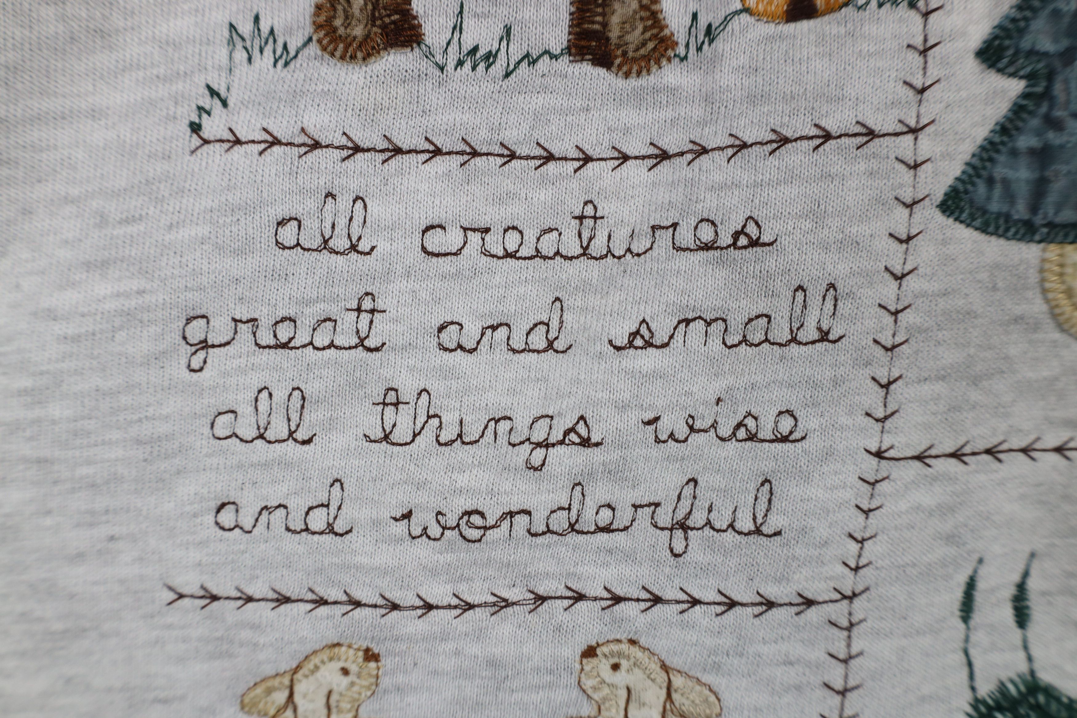 Vintage Vintage 90s Bible Nature Quilt Patchwork Sweatshirt USA Size L / US 10 / IT 46 - 6 Thumbnail