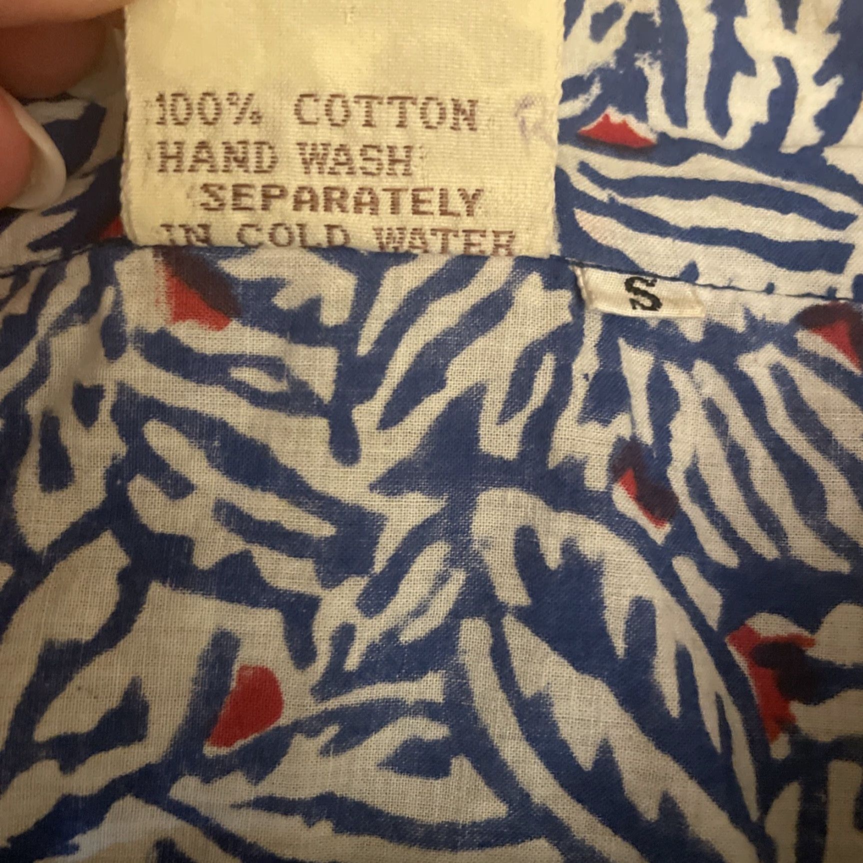 Vintage VINTAGE Taraliya Skirt Maxi Bohemian Floral Pockets Cotton Blue S Women Size 28" / US 6 / IT 42 - 5 Thumbnail